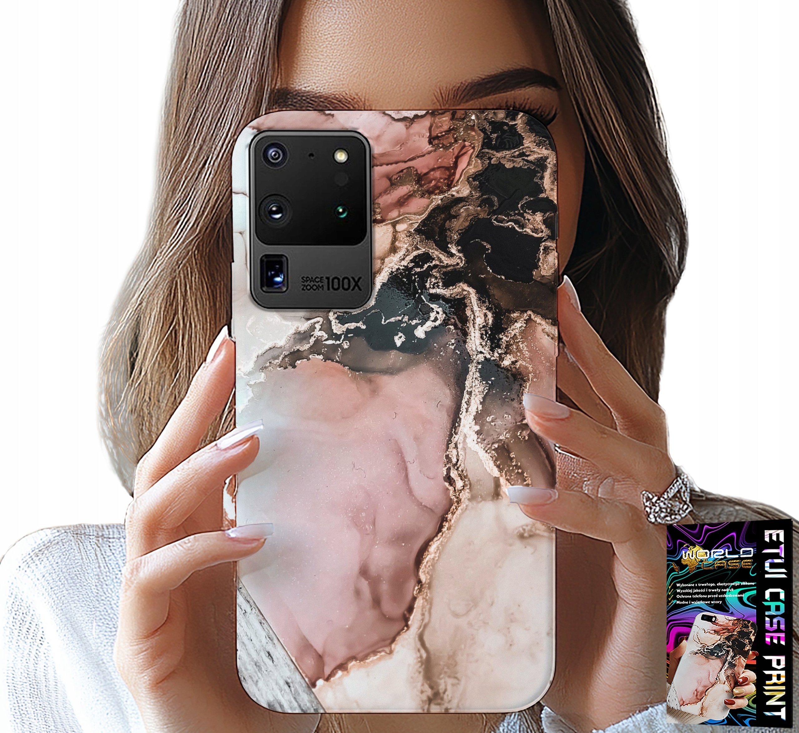 ETUI DO SAMSUNG GALAXY S20 Ultra - ELEGANCKI MARMUREK MODNE WZORY + FOLIA