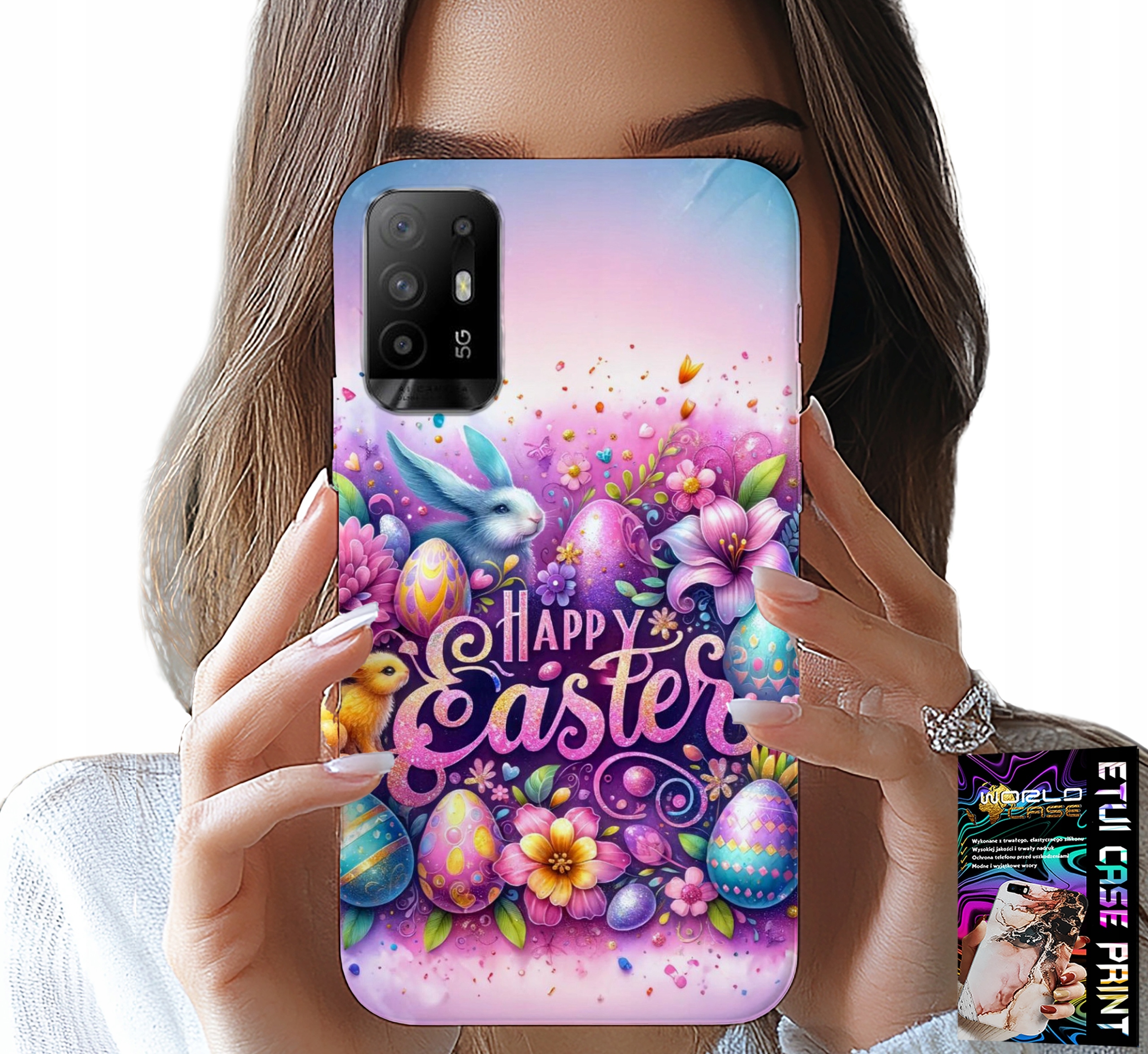 ETUI DO OPPO RENO 5Z / A94 5G - WESOŁEGO JAJKA, WIELKANOC, PISANKI JAJKA