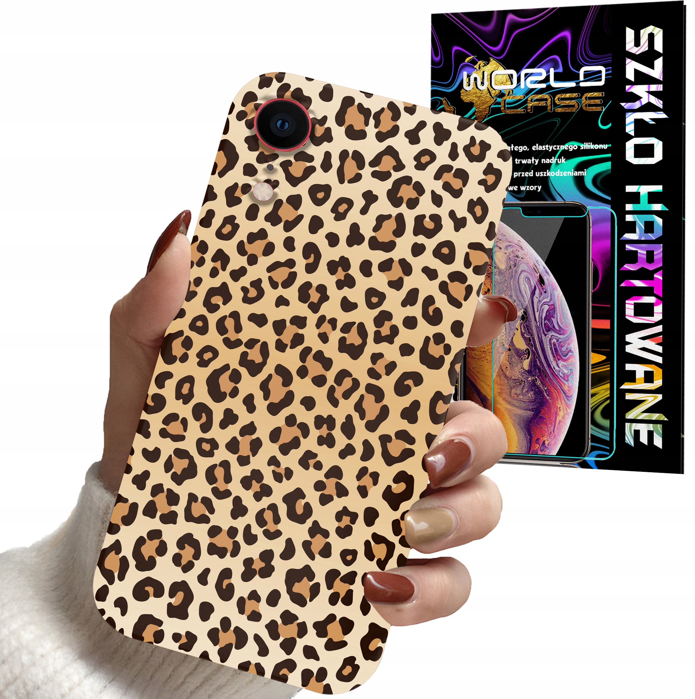 ETUI CASE DO IPHONE XR - PANTERKA WZORKI MODNE WZORY DLA KOBIET + SZKŁO