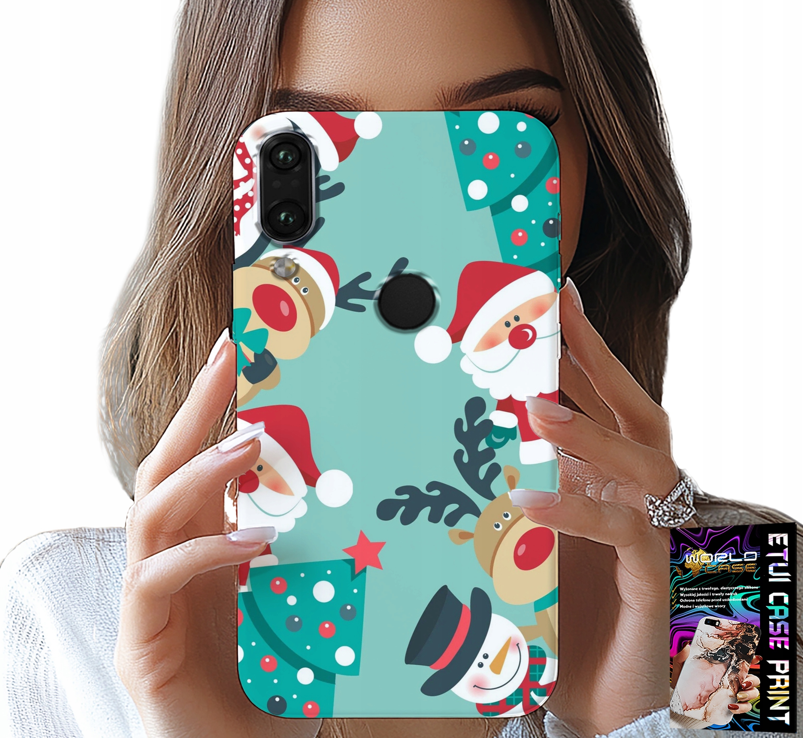 ETUI DO XIAOMI NOTE 7 - MIKOŁAJ, RENIFER BAŁWAN ŚWIĄTECZNE WZORY