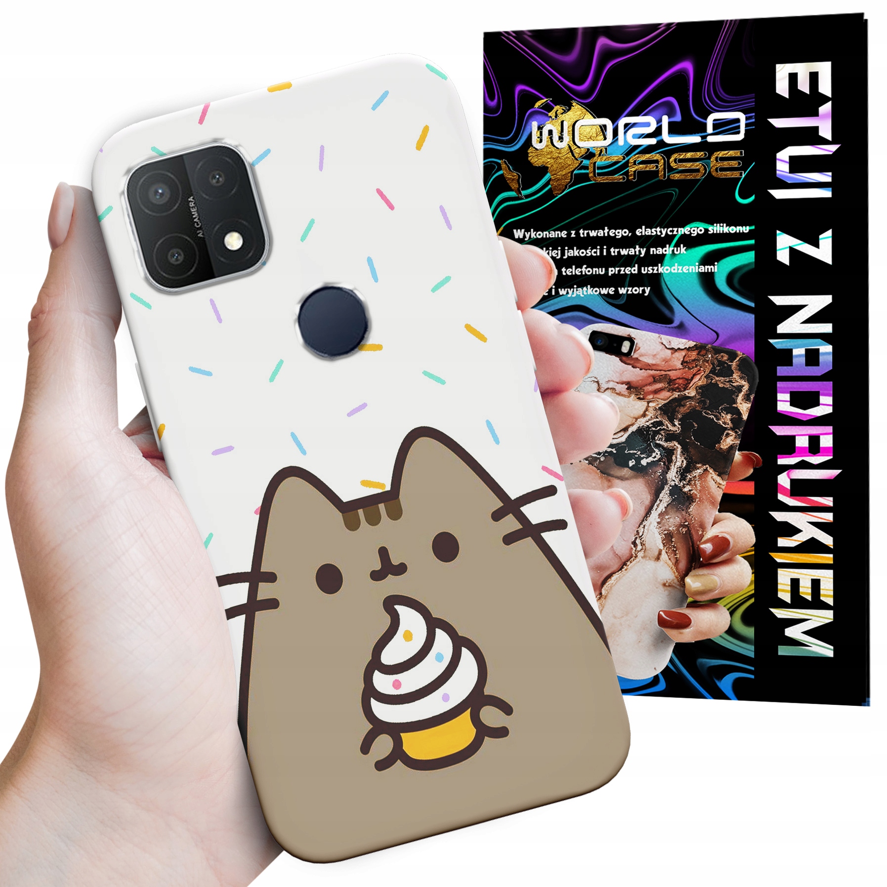 ETUI CASE DO OPPO A15 (A15s) - SŁODKI KOTEK KOT OBUDOWA PLECKI