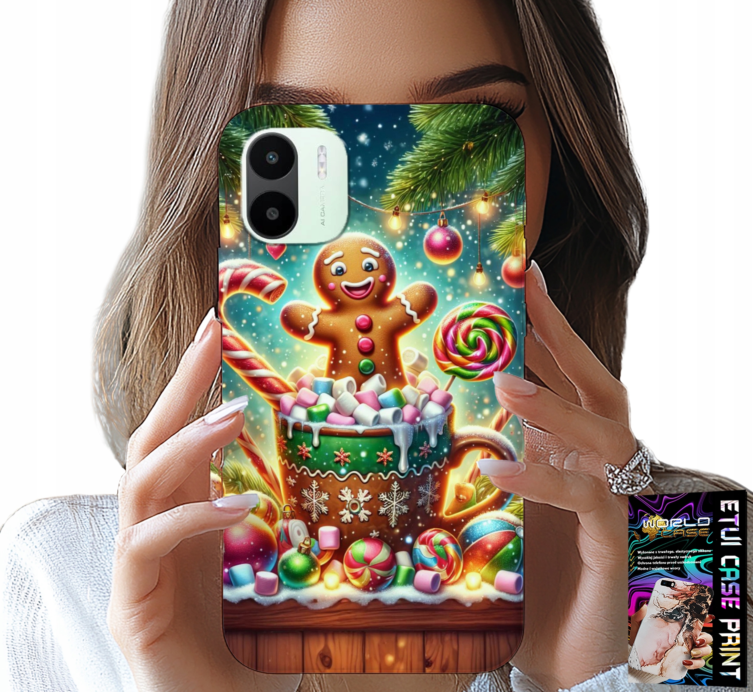 ETUI DO XIAOMI REDMI A2 - PIERNIK PIERNIKI ŚWIĄTECZNE WZORY +FOLIA