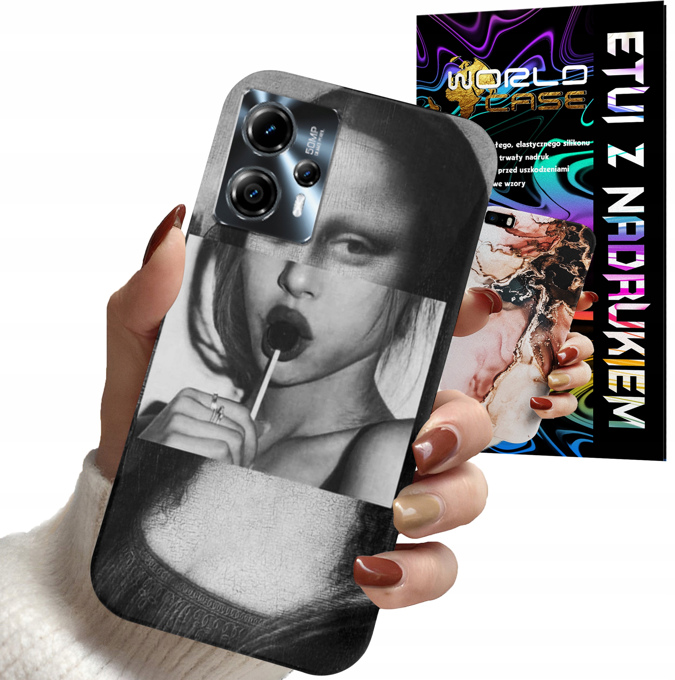 ETUI CASE DO MOTOROLA MOTO G13 / G23 - MONA LISA WZORY DLA KOBIET OBUDOWA