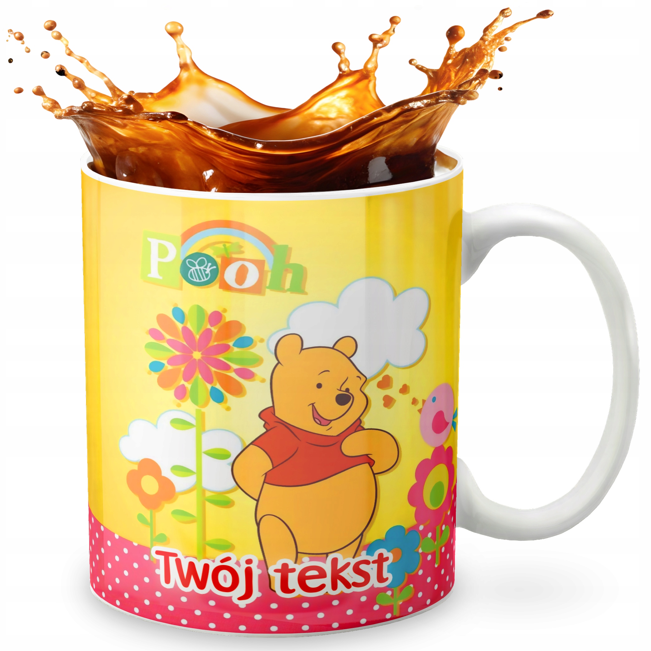 KUBEK 330ml GRAFIKA PREZENT ŚWIĘTA WZÓR - BAJKA KUBUŚ PUCHATEK + IMIĘ