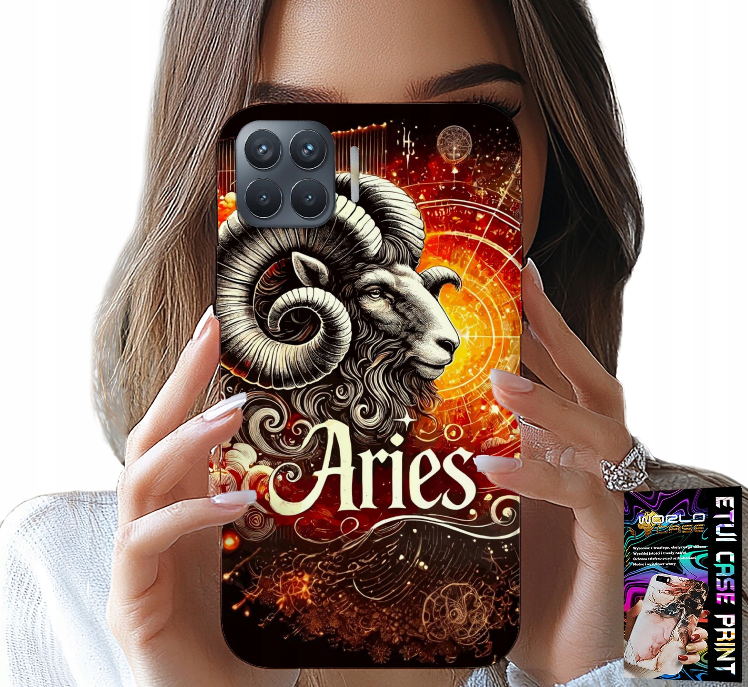 ETUI DO OPPO RENO 4 LITE - ZNAK ZODIAKU, KOZIOROŻEC, ASTRONOMIA