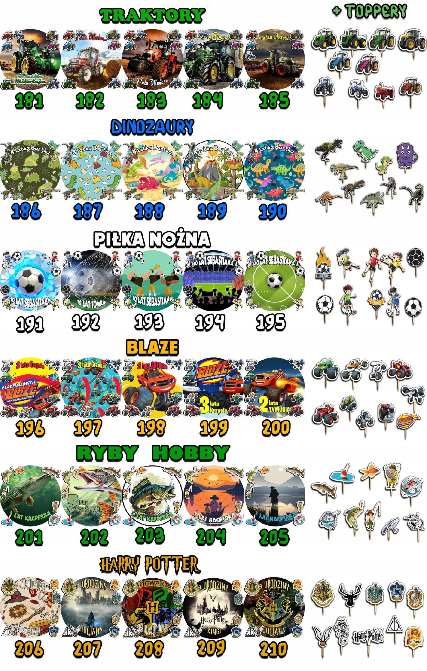 ZESTAW OPŁATEK NA TORT 20CM + TOPPERY - CATNAP SMILING CRI + IMIĘ 15CM 18CM