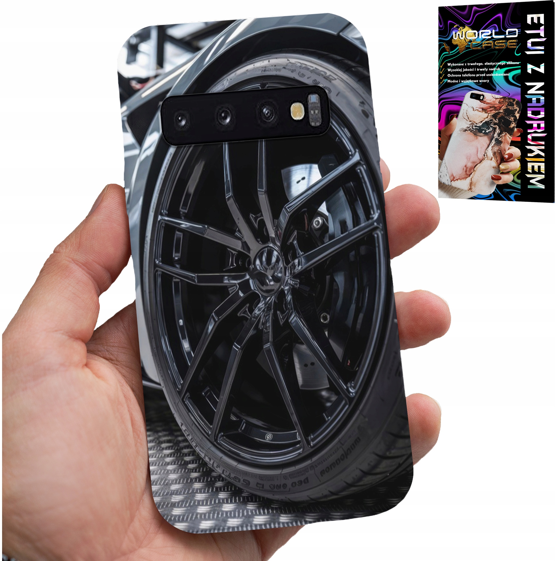 ETUI DO SAMSUNG GALAXY S10 PLUS - FELGA SPORTOWE SAMOCHODY AUTO FAN +FOLIA