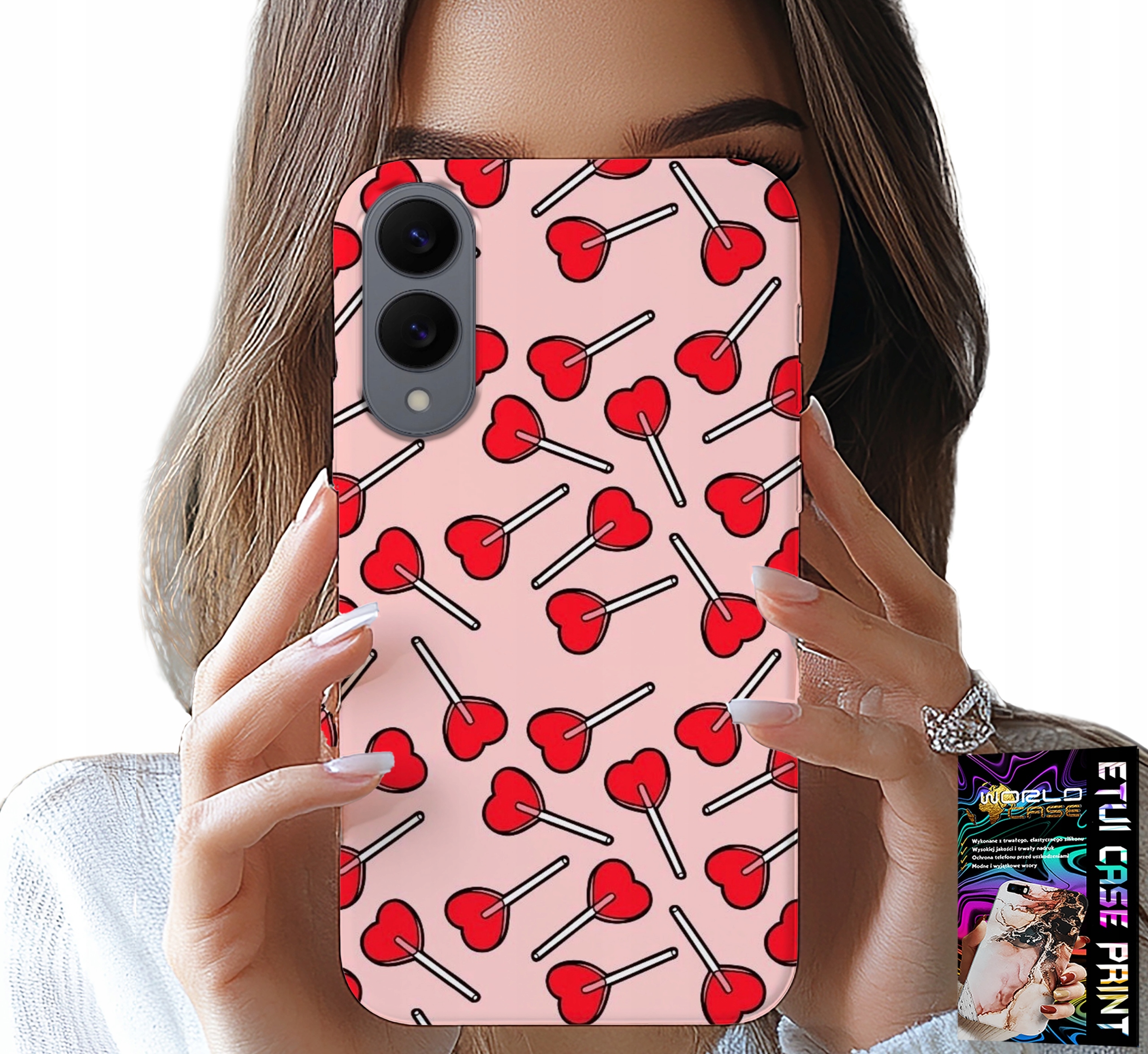 ETUI DO SAMSUNG GALAXY S25 EDGE - KOBIECE, MODNE WZORY LIZAKI W SERCA CASE