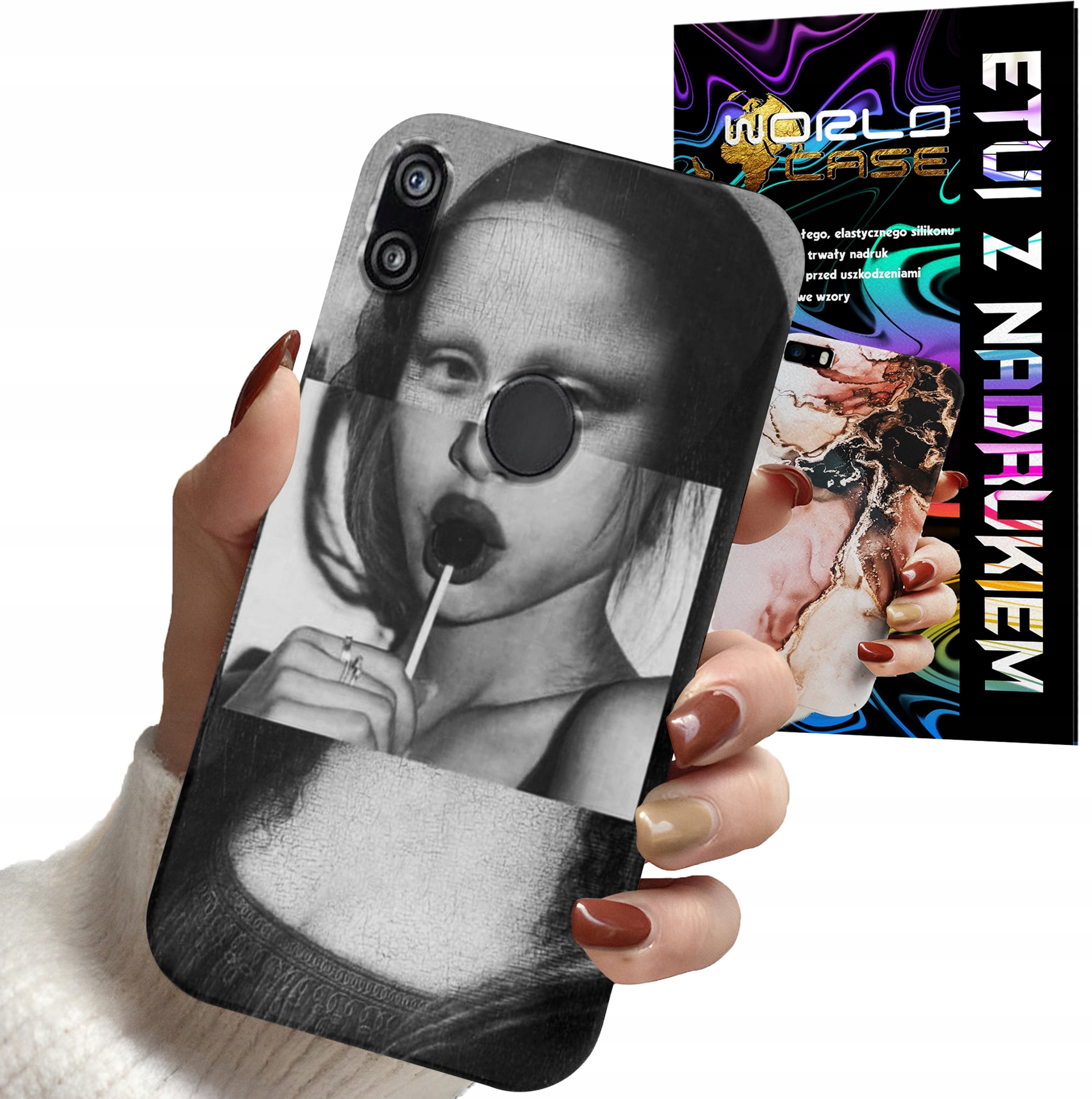 ETUI CASE DO HUAWEI P SMART 2019 - MONA LISA WZORY DLA KOBIET PLECKI