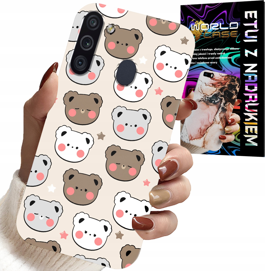 ETUI DO SAMSUNG GALAXY A21 - MIŚ MISIE WZORY DLA NAJMŁODSZYCH + SZKŁO