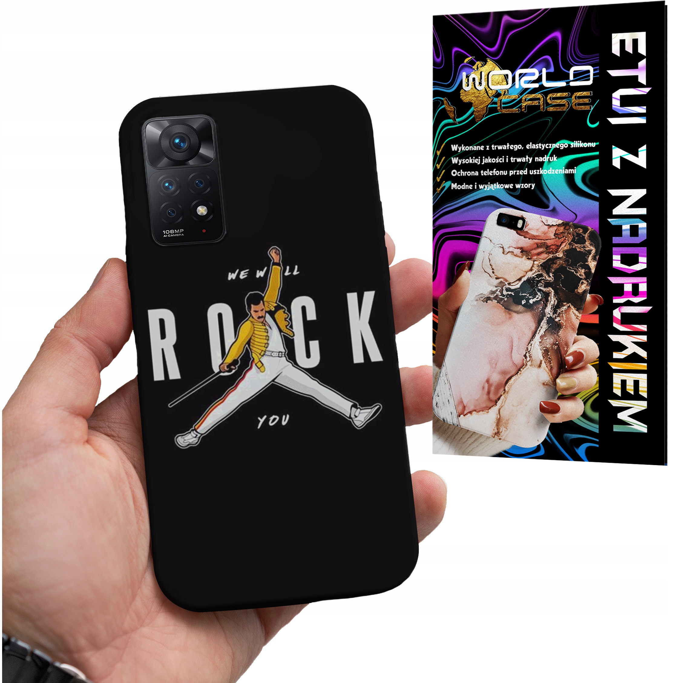 ETUI CASE DO XIAOMI NOTE 11 PRO - ROCK KAPELE WZORY FAN POKROWEIC PLECKI