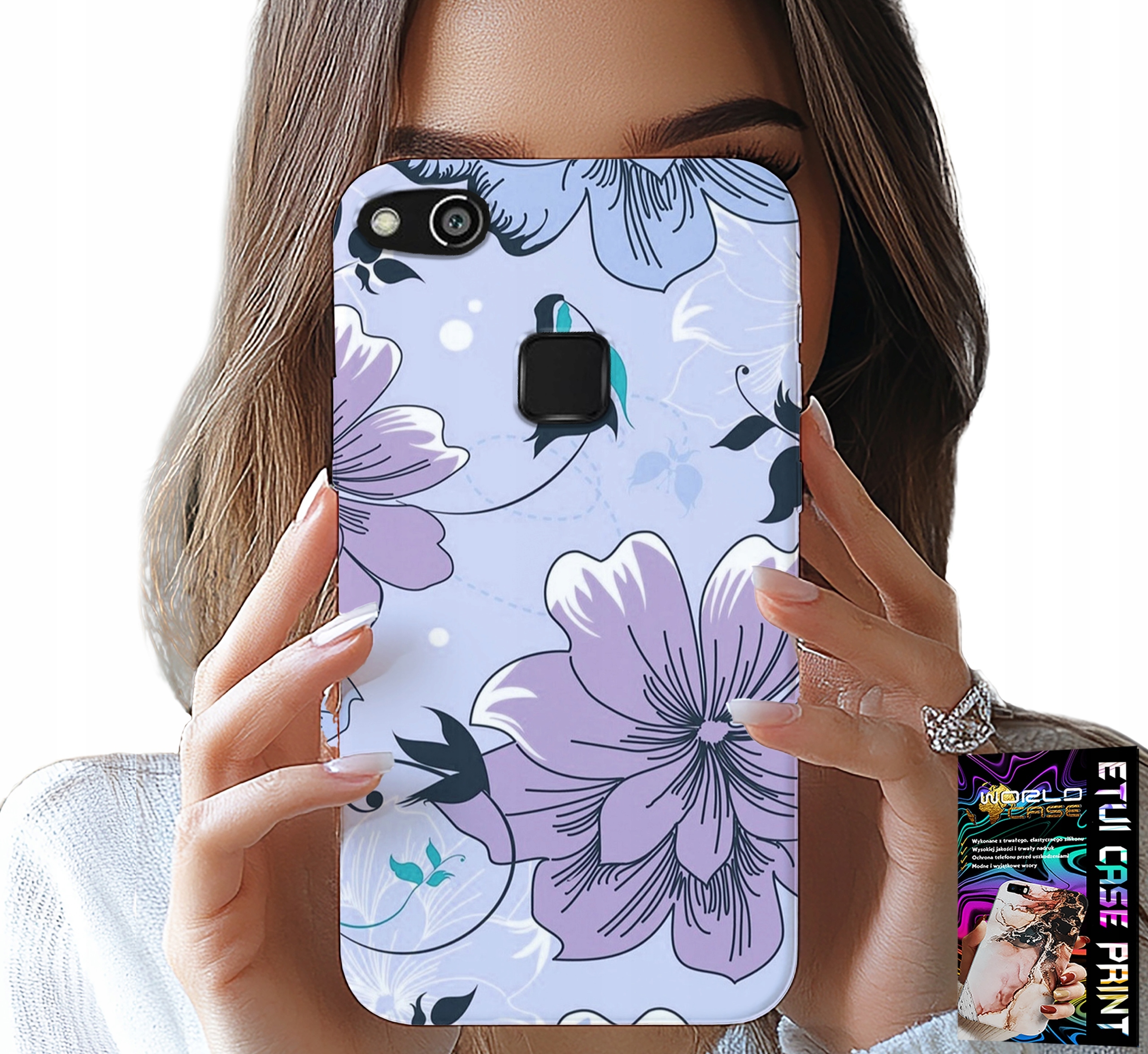 ETUI DO HUAWEI P9 LITE 2016 - KWIATKI KWIECISTE MODNE WZORY PLECKI