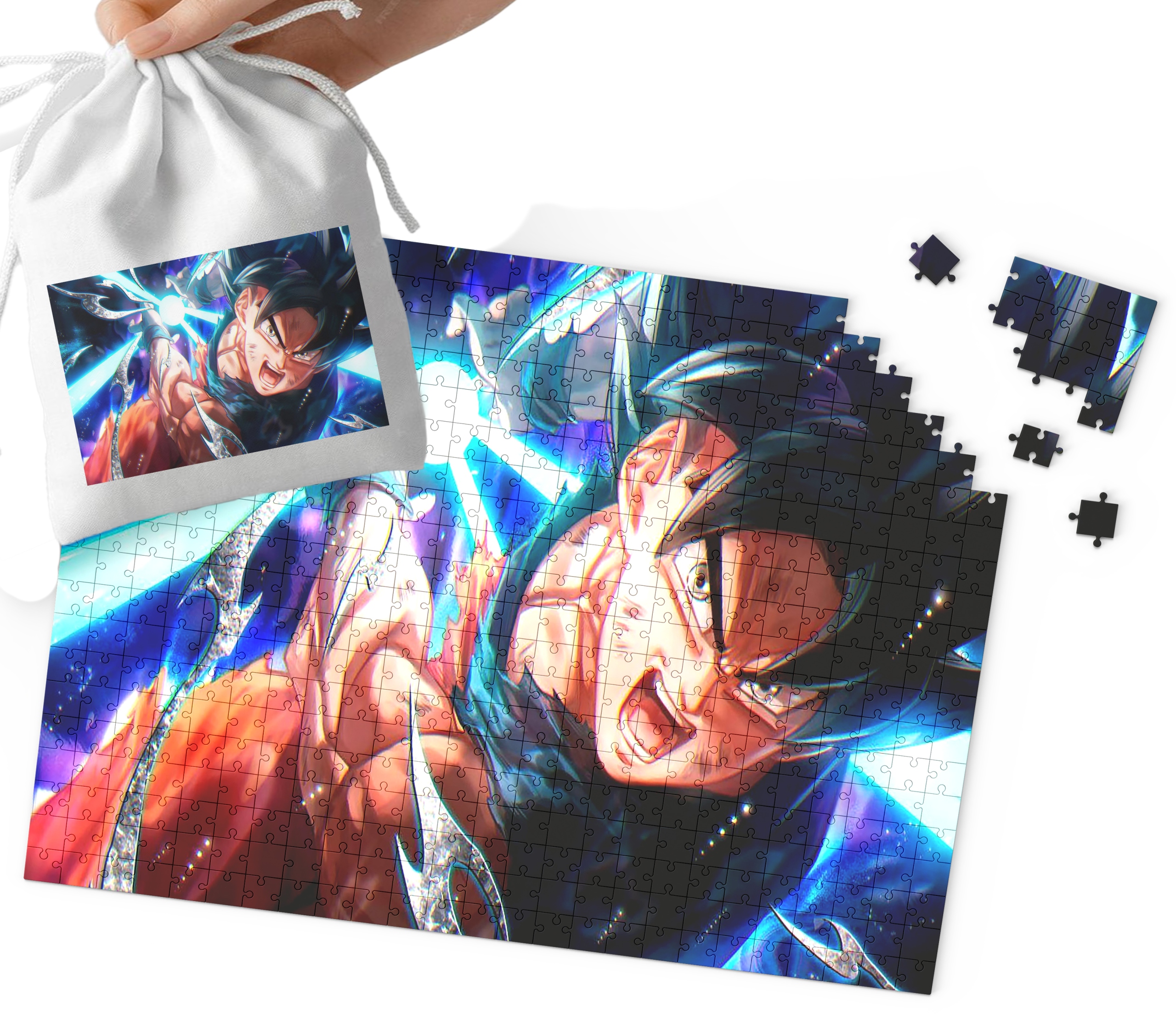 PUZZLE - DRAGON BALL WZORY Z BAJEK I GIER PREZENT DLA DZIECI 96EL +WORECZEK