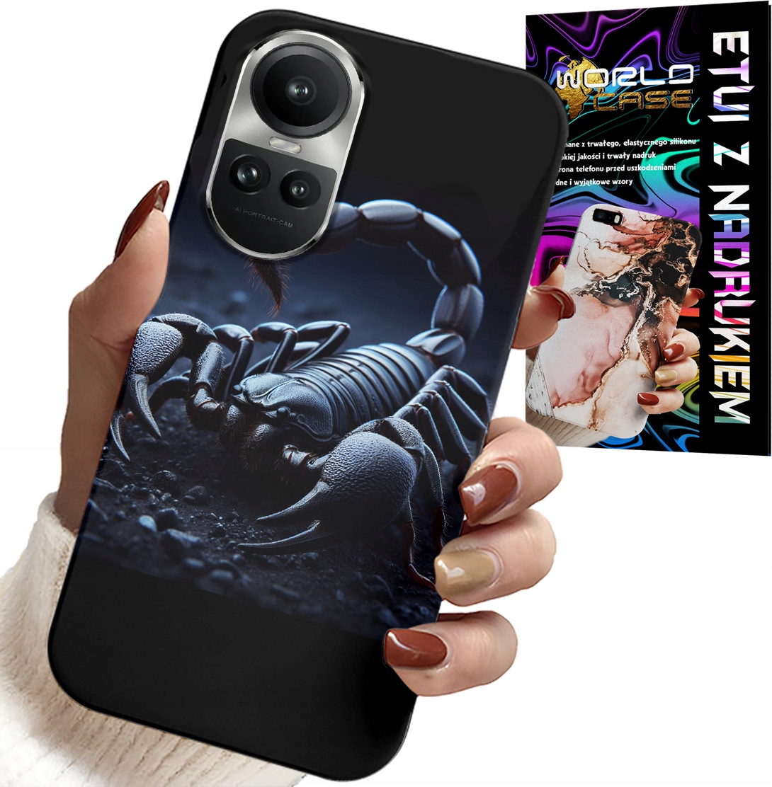 ETUI DO OPPO RENO10 PRO 5G - SKORPION, SKORPIONY + FOLIA HYDROŻEL