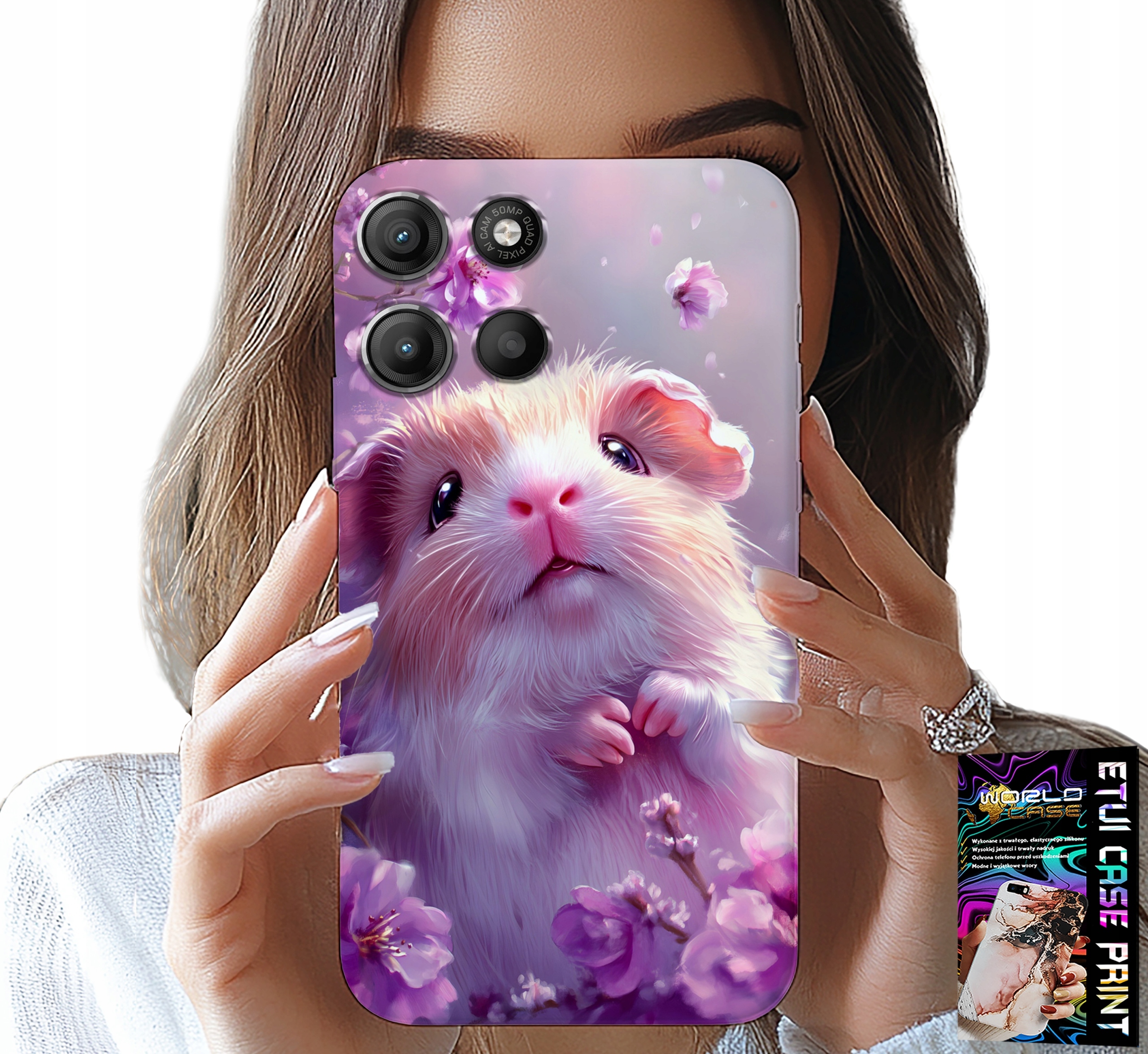 ETUI DO MOTOROLA MOTO G15 - SŁODKI CHOMIK, GRYZONIE WZORY DLA DZIECI