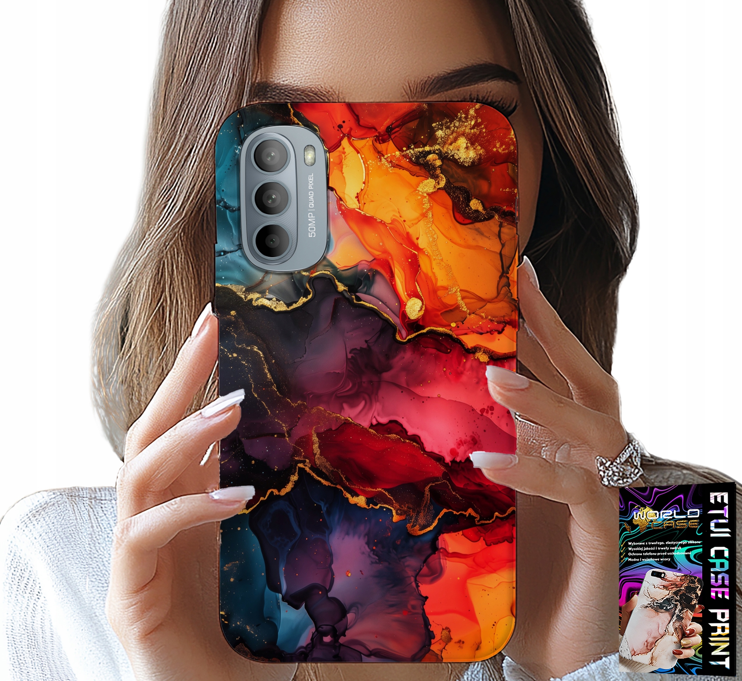 ETUI DO MOTOROLA G31 / G41 - KAMIENNE WZORY, OBUDOWA CASE + FOLIA