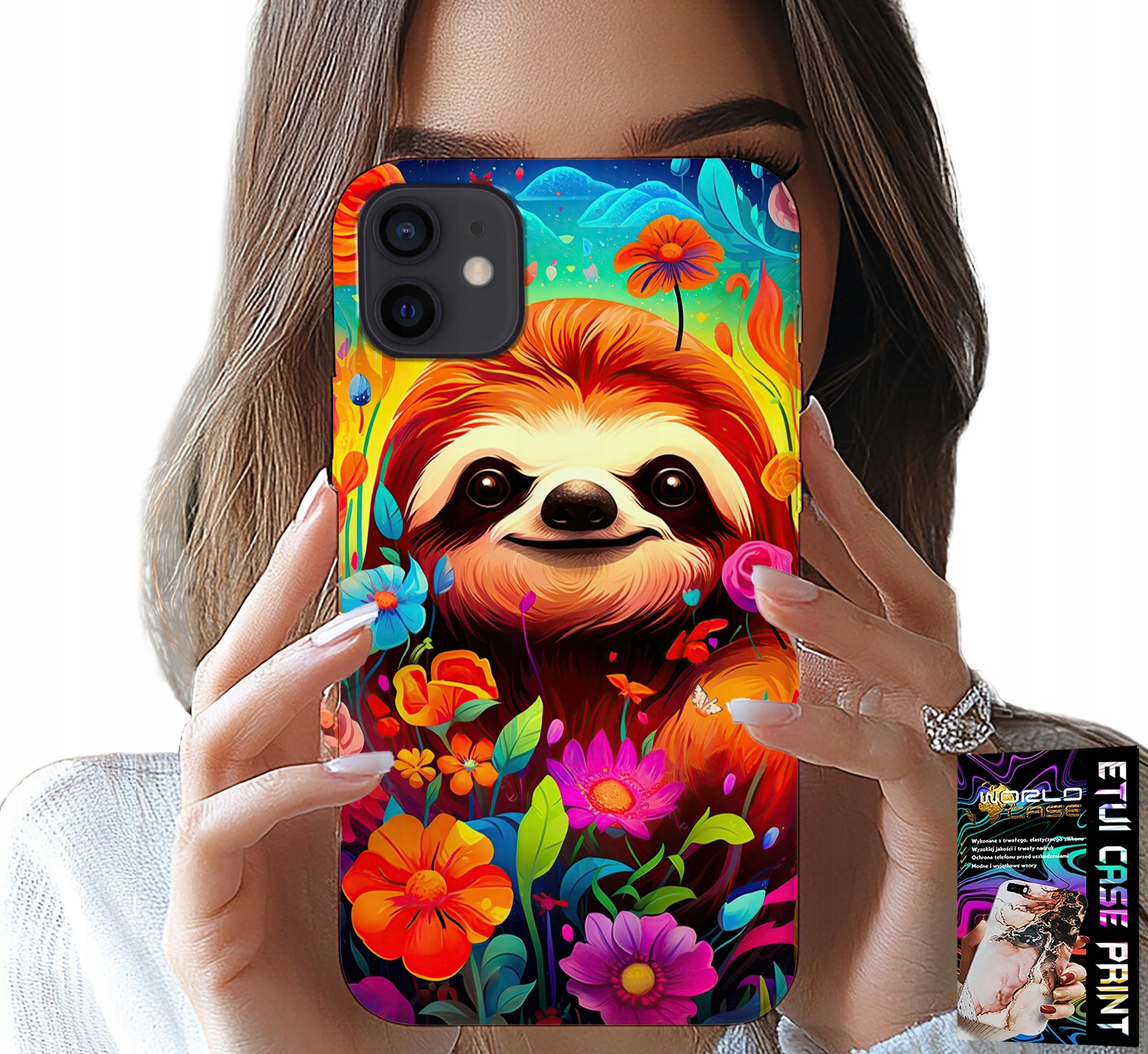 ETUI DO IPHONE 12 MINI - KOLOROWE WZORY KOALA ZWIERZĘTA + SZKŁO