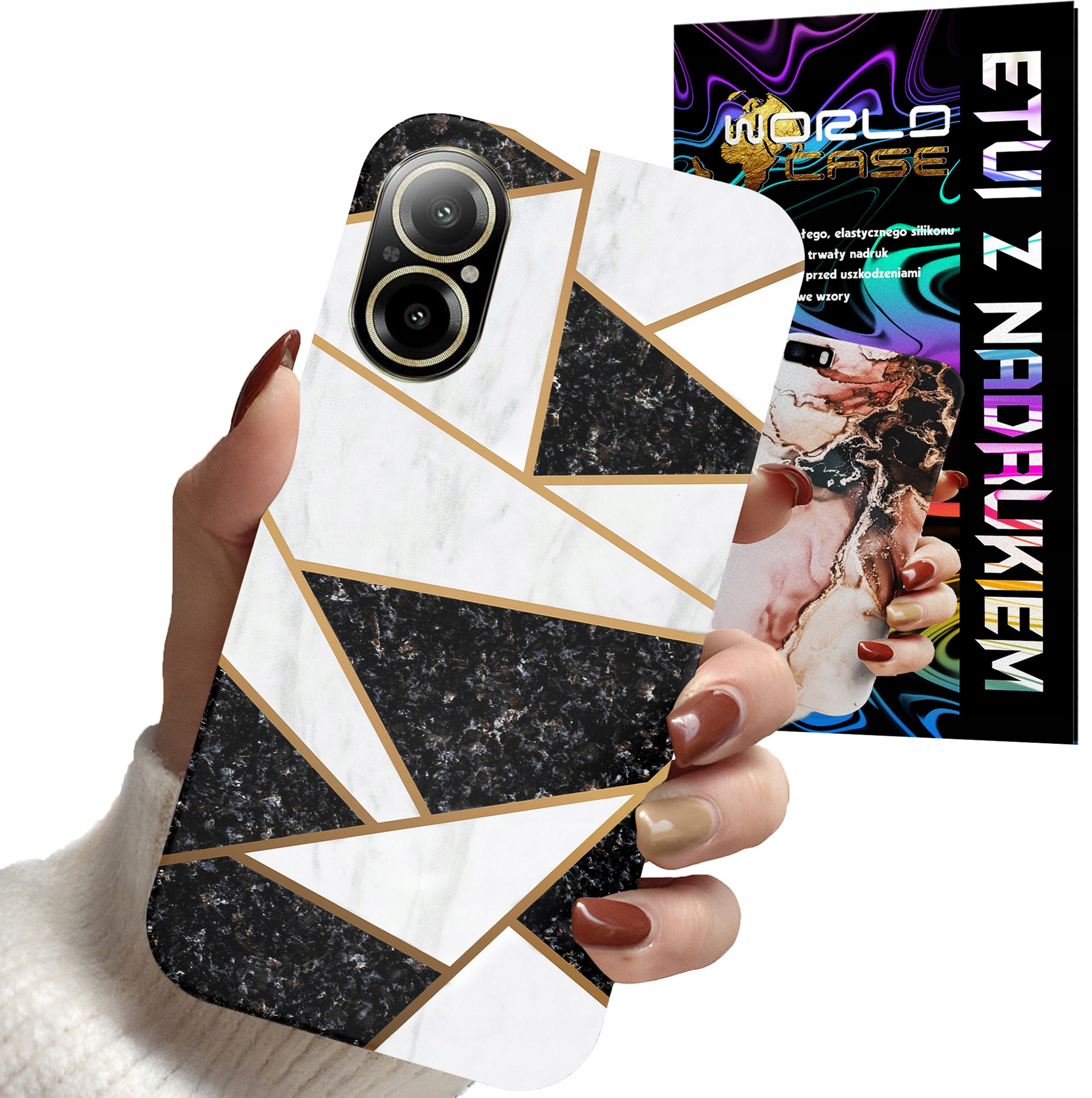 ETUI CASE DO REALME C67 4G - MARMUREK GEOMETRIA WZORY DLA KOBIET