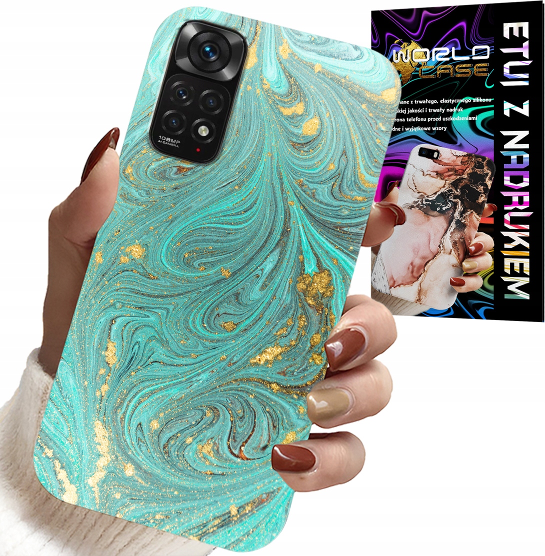 ETUI DO XIAOMI NOTE 11 / 11S - MARMURKOWE WZORY + SZKŁO HARTOWANE