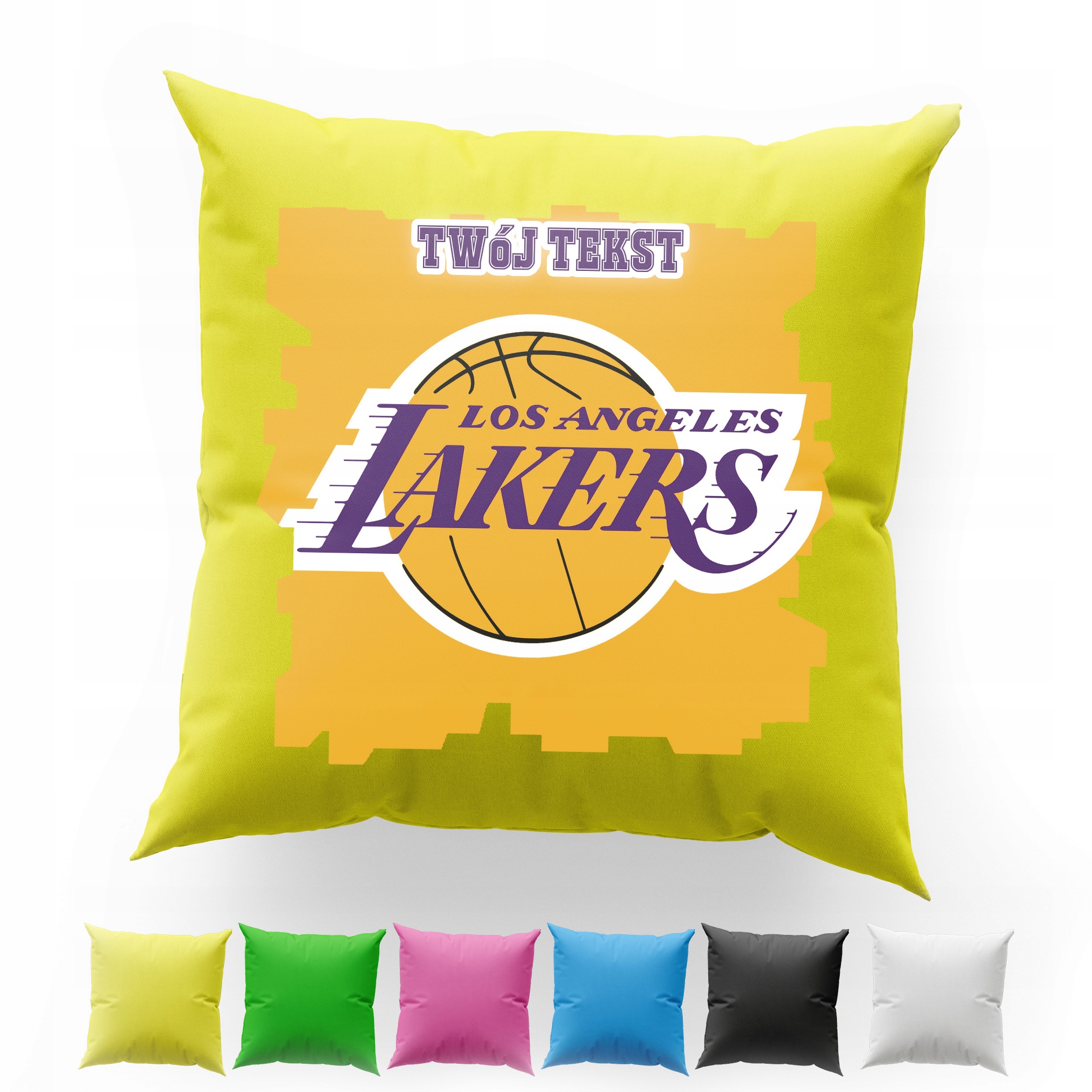 POSZEWKA Z NADRUKIEM BAWEŁNIANA 40x40CM - KOSZYKÓWKA LAKERS BULLS CELTICS