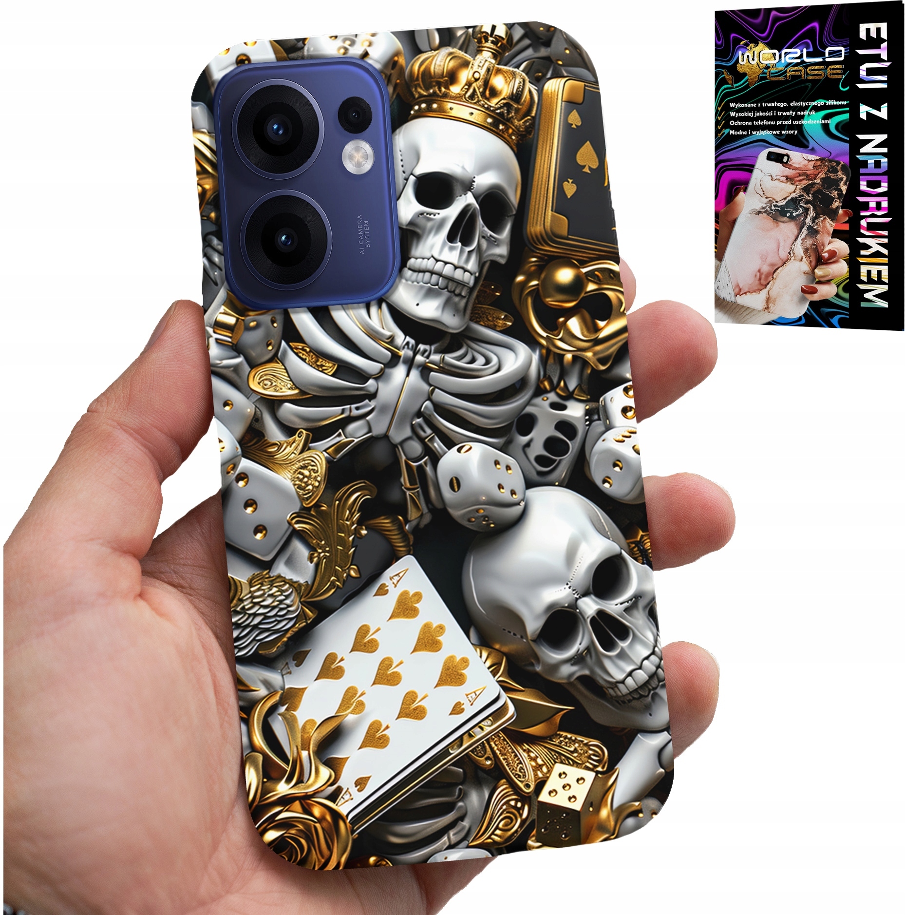 ETUI DO OPPO FIND X5 LITE - KRÓL POKER KOŚCI AS WZORY DLA MĘŻCZYZN