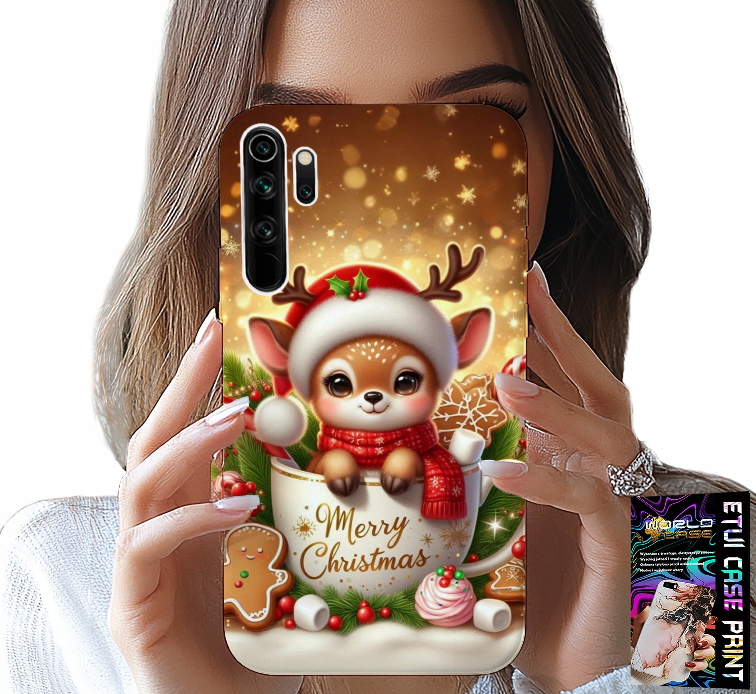 ETUI DO XIAOMI NOTE 8 - RENIFEREK SŁODKI RENIFER ŚWIĄTECZNE WZÓR