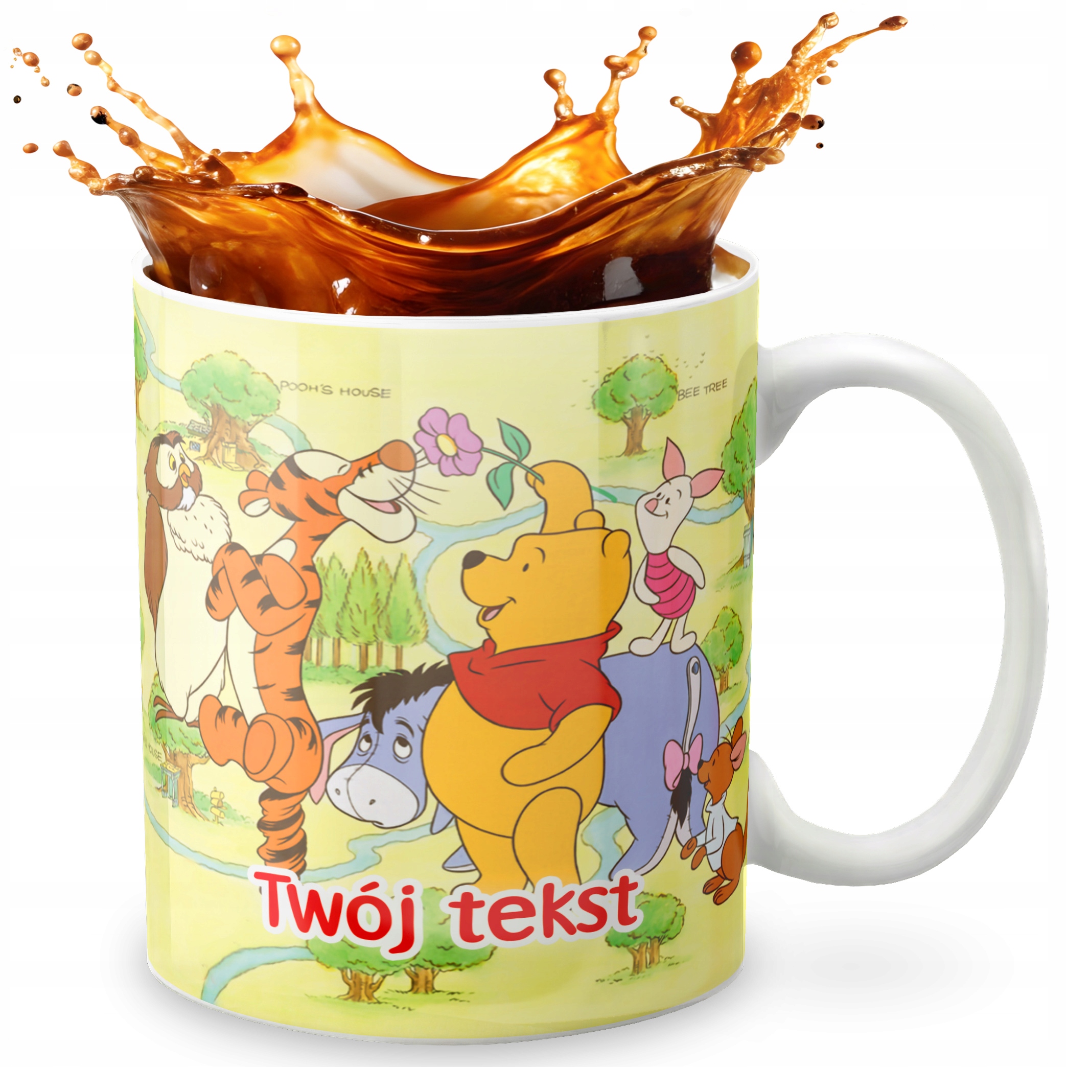 KUBEK 330ml GRAFIKA PREZENT ŚWIĘTA WZÓR - BAJKA KUBUŚ PUCHATEK + IMIĘ