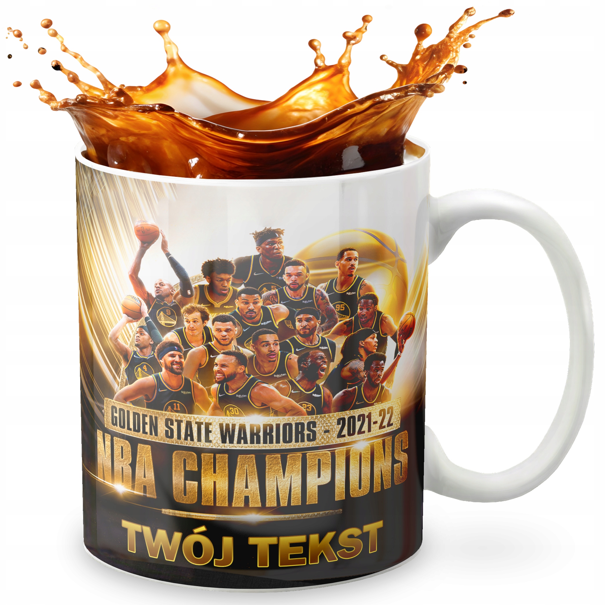 KUBEK 330ml GRAFIKA PREZENT ŚWIĘTA WZÓR - KOSZYKÓWKA SPORT + IMIĘ