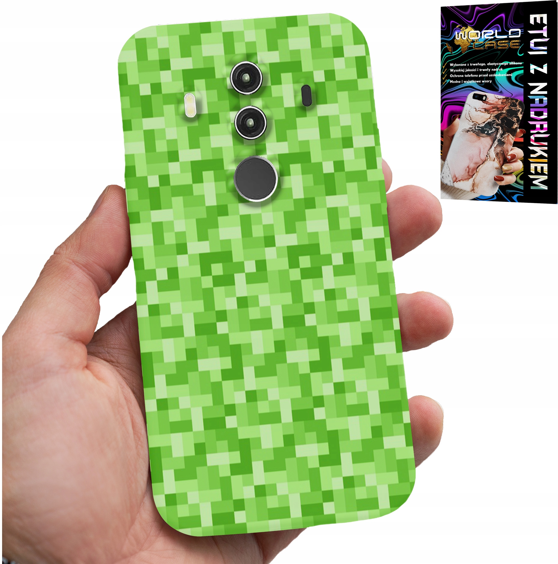 ETUI DO HUAWEI MATE 10 PRO - WZORY Z GIER Z GRY PIKSEL PIKSELE PLECKI