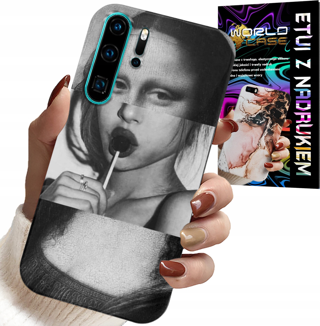 ETUI DO HUAWEI P30 PRO - MONA LISA Z LIZAKIEM MODNE WZORY CASE