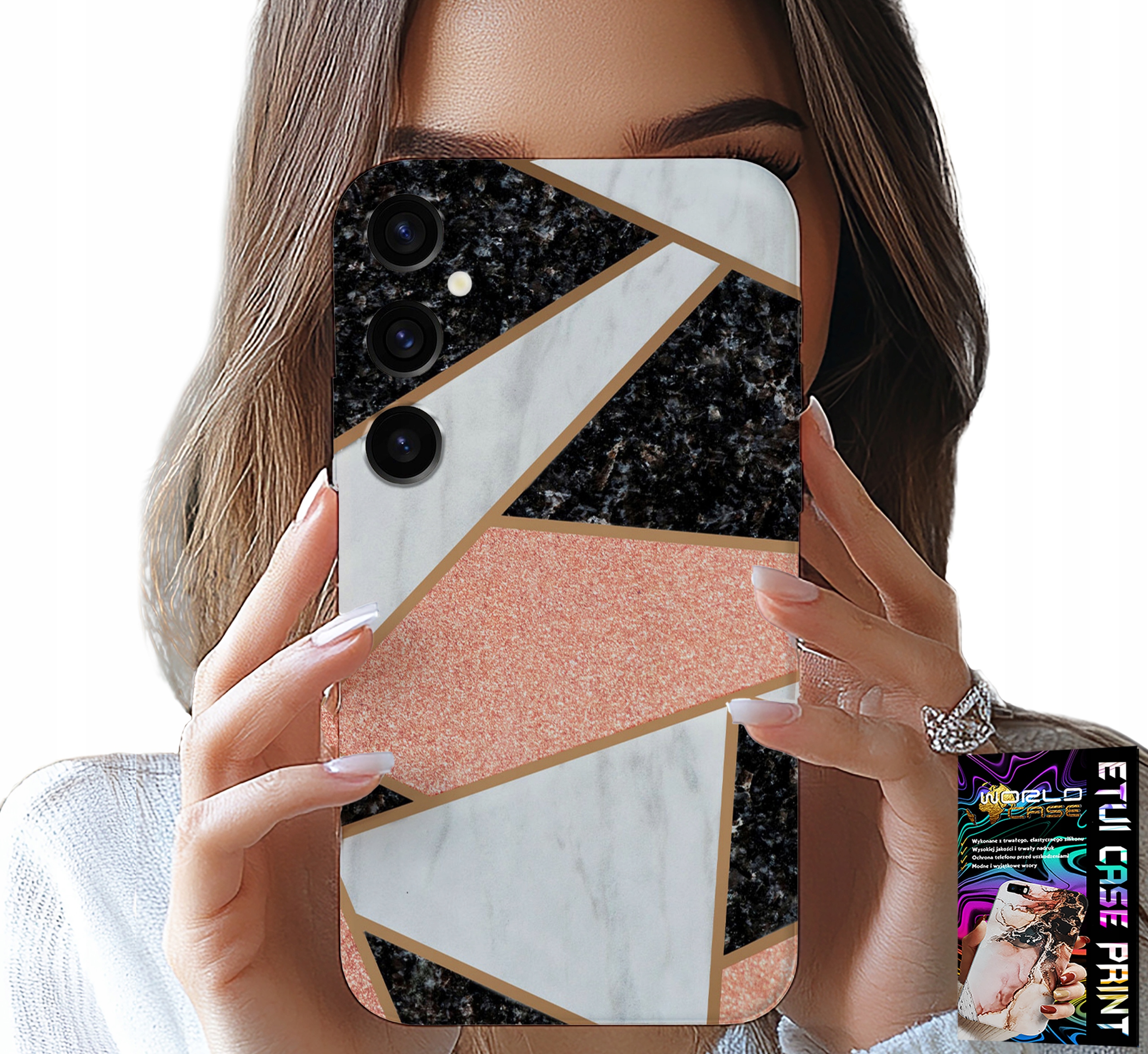 ETUI DO SAMSUNG GALAXY A04S - ELEGANCKIE MODNE WZORY CASE + SZKŁO