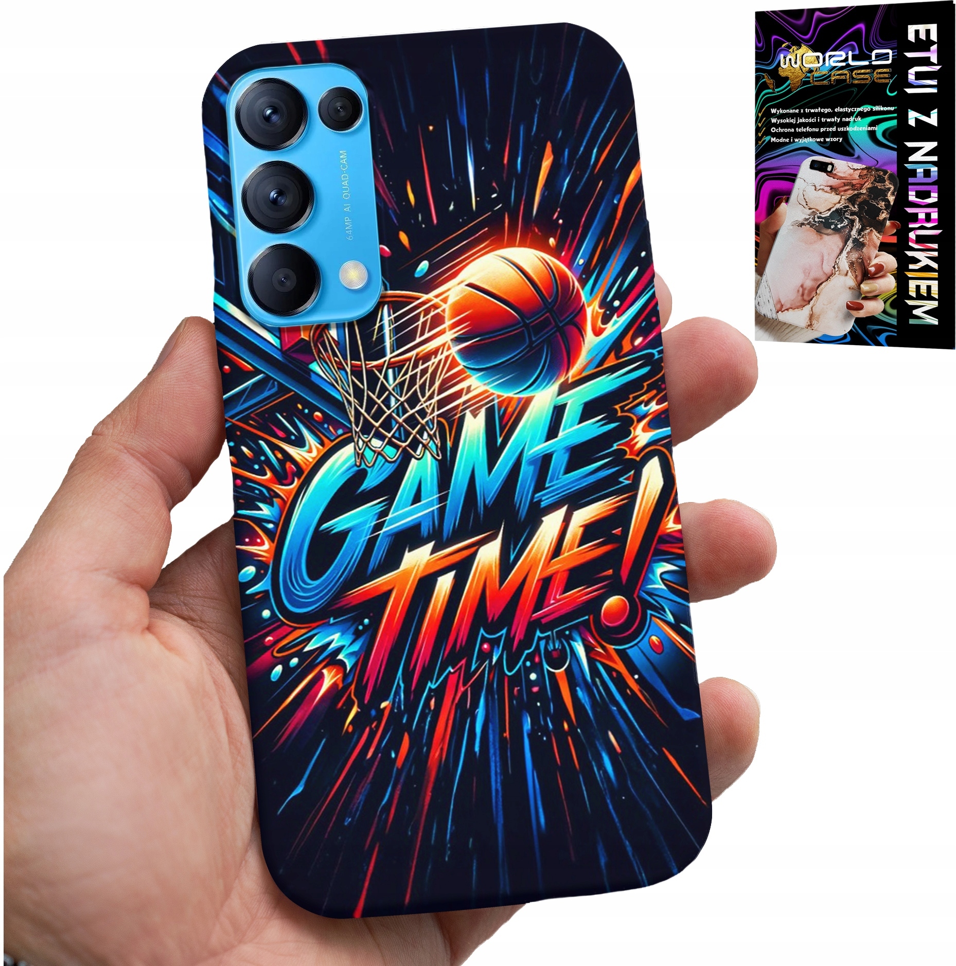 ETUI DO OPPO RENO5 4G 5G - KOSZYKÓWKA NBA FAN 23 GAME TIME, OBUDOWA