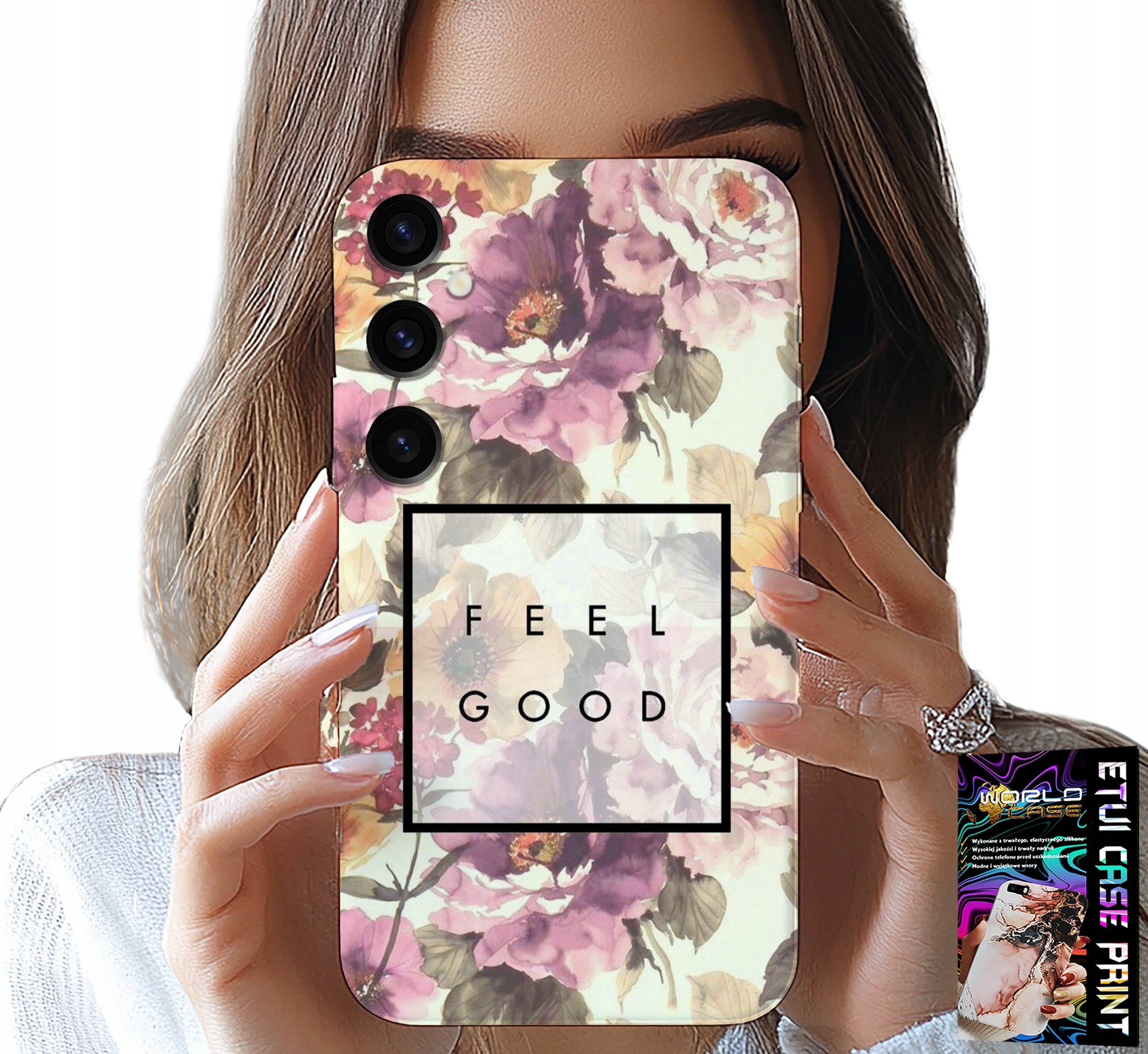 ETUI DO SAMSUNG GALAXY S25 PLUS - KWIATISTY WZÓR, MODNE DAMSKIE + SZKŁO