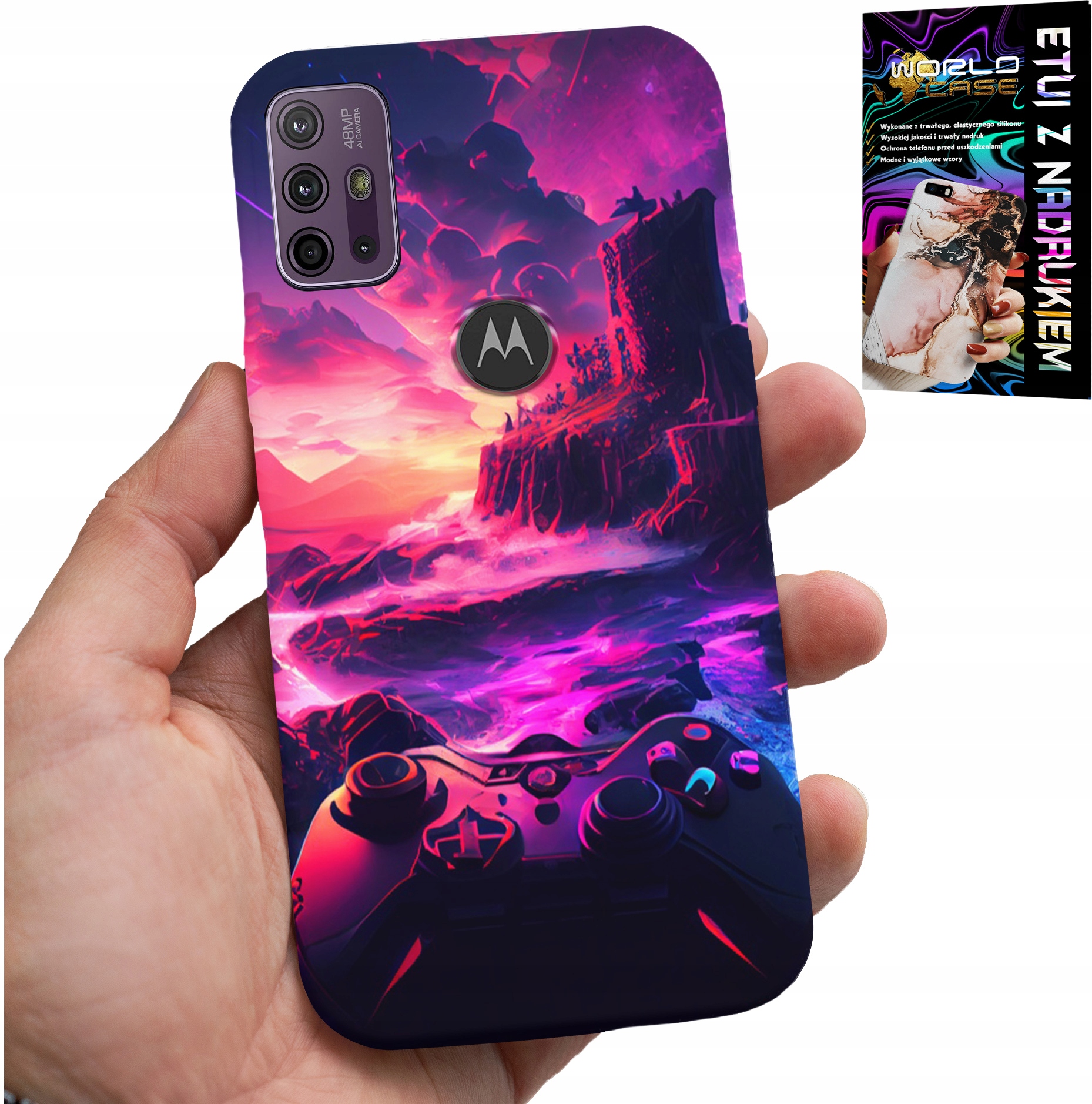 ETUI DO MOTOROLA MOTO G10 POWER - CASE DLA GRACZA, WZORY Z GIER, PREZENT