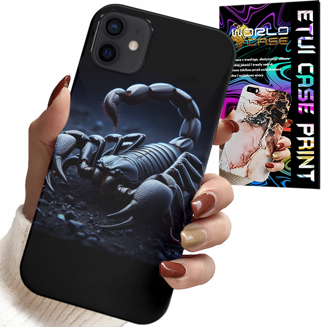 ETUI DO IPHONE 13 MINI - SKORPION, SKORPIONY + FOLIA HYDROŻELOWA