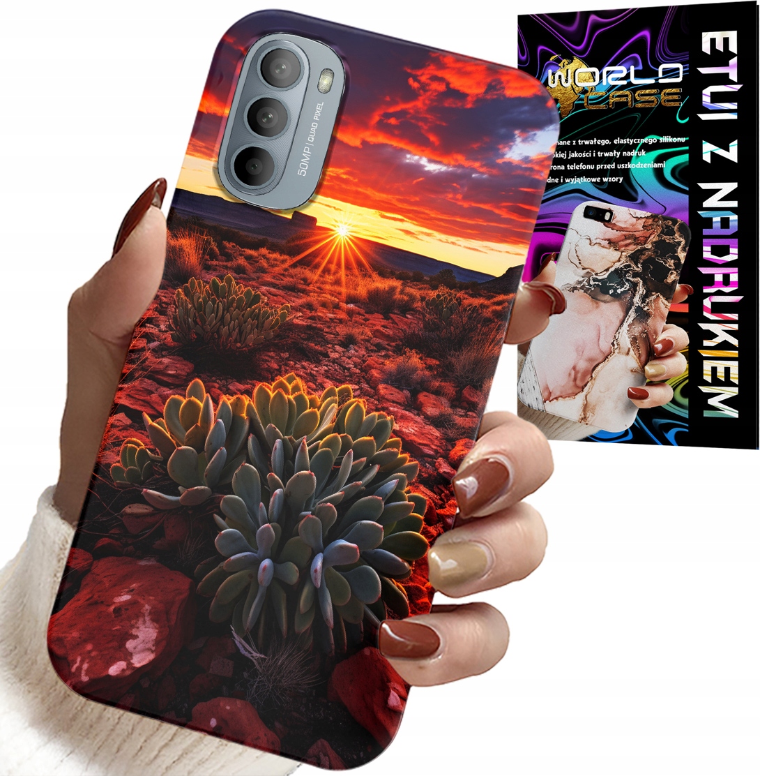 ETUI DO MOTOROLA G31 / G41 - MEKSYKAŃSKA PUSTYNIA WIDOKI CASE + FOLIA