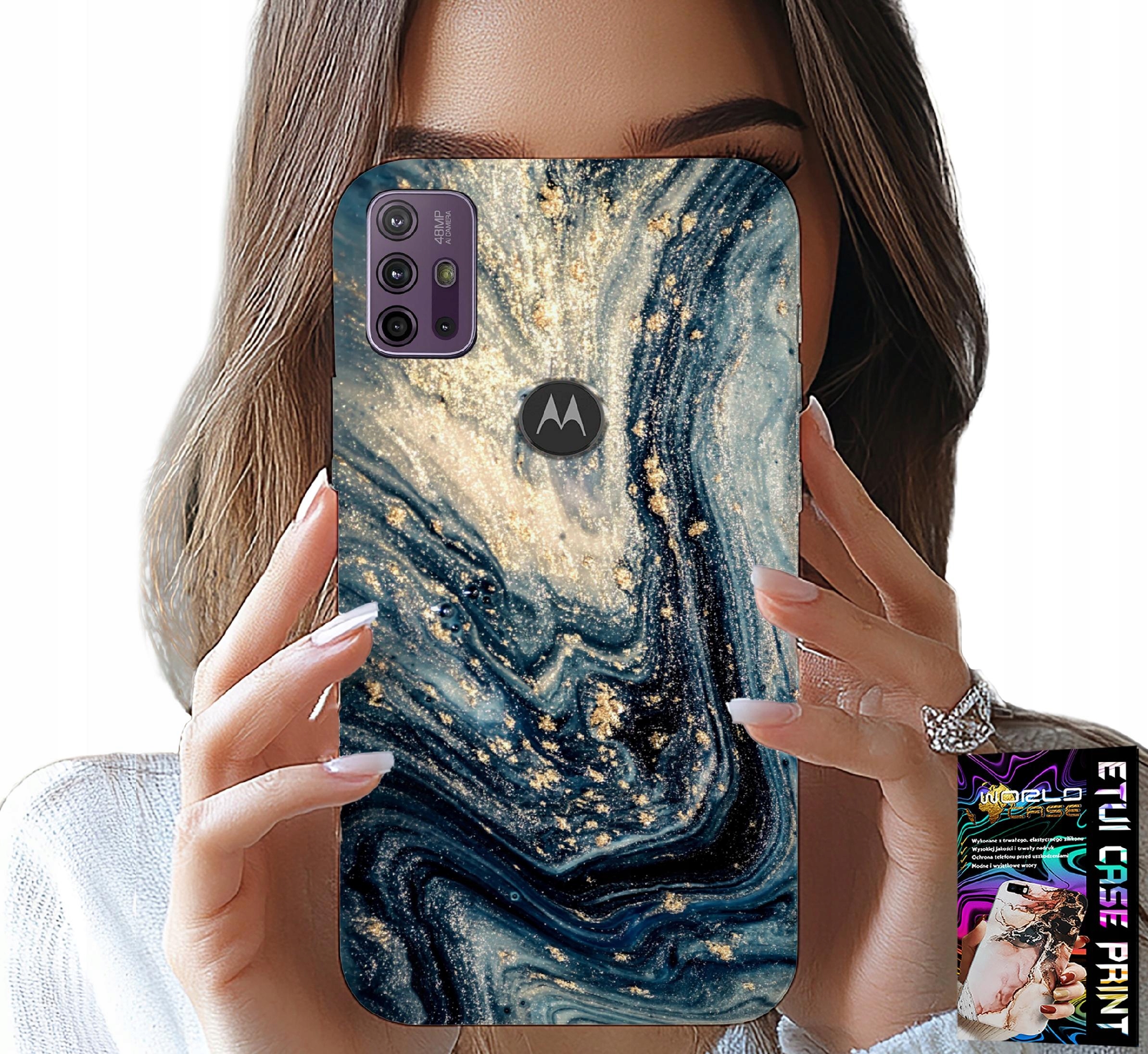 ETUI DO MOTOROLA MOTO G10 / G30 - KAMIENNE ELEGANCKIE WZORY OBUDOWA CASE