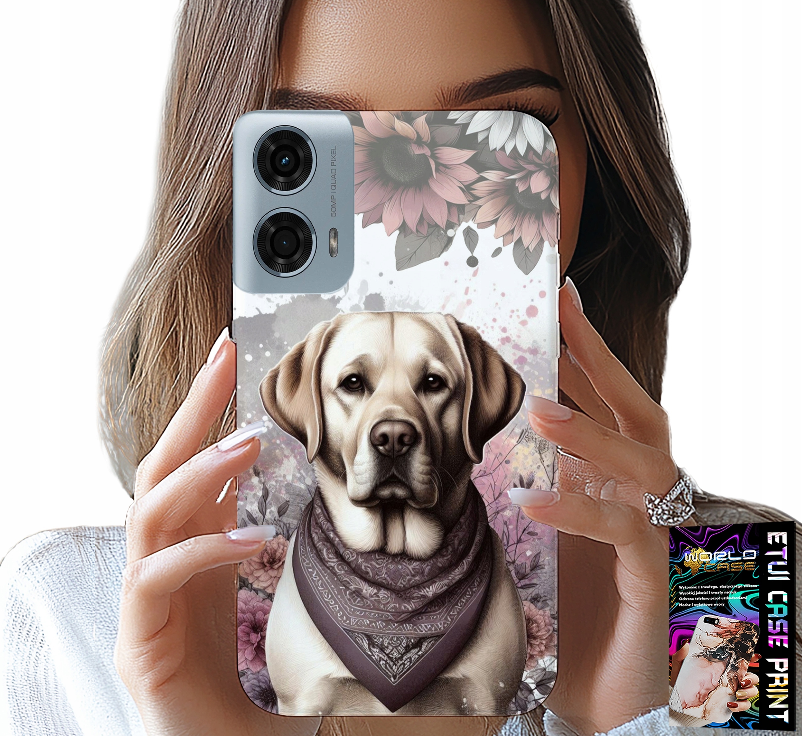 ETUI DO MOTOROLA G24 / G04 - PIESEK PIESKI HUSKY PSIE WZORY + FOLIA