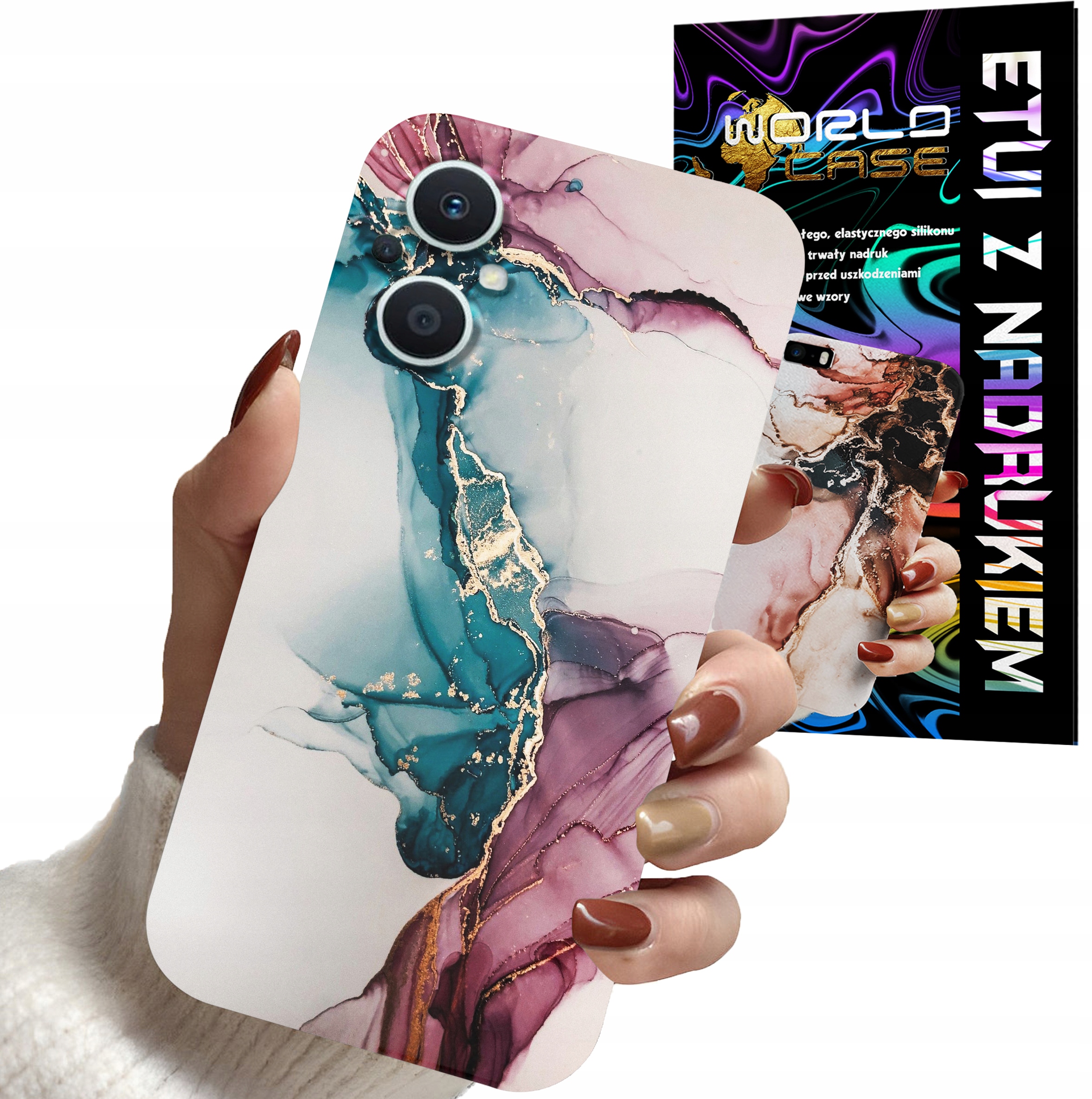 ETUI CASE DO OPPO RENO 8 LITE 5G - MARMUR WZORY DLA KOBIET PLECKI OBUDOWA