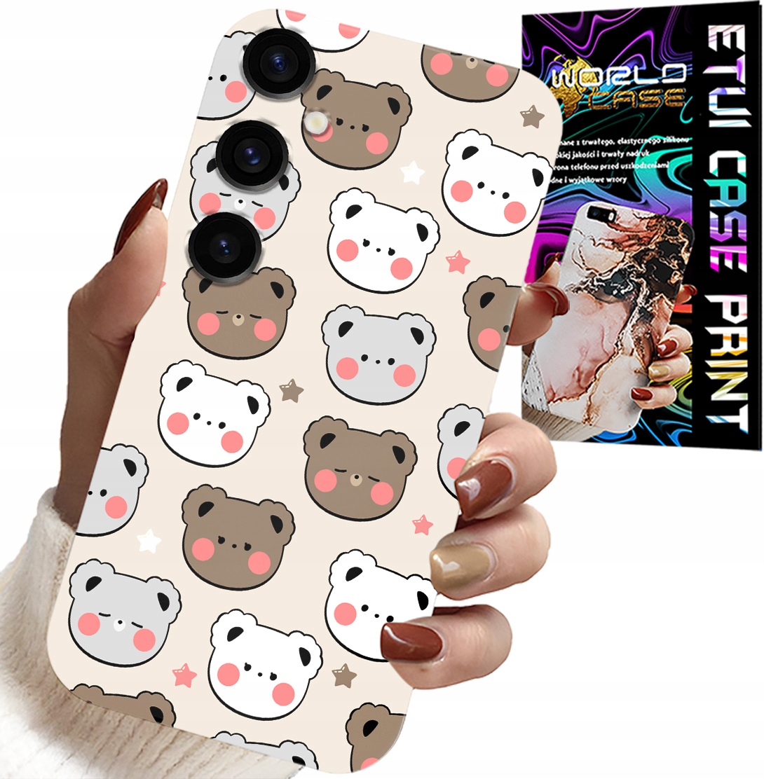 ETUI DO SAMSUNG GALAXY S24 - MIŚ MISIE WZORY DLA NAJMŁODSZYCH + SZKŁO