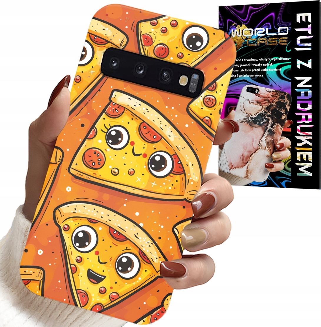 ETUI DO SAMSUNG GALAXY S10 - SŁODKIE UŚMIECHNIĘTE PIZZE CASE + FOLIA