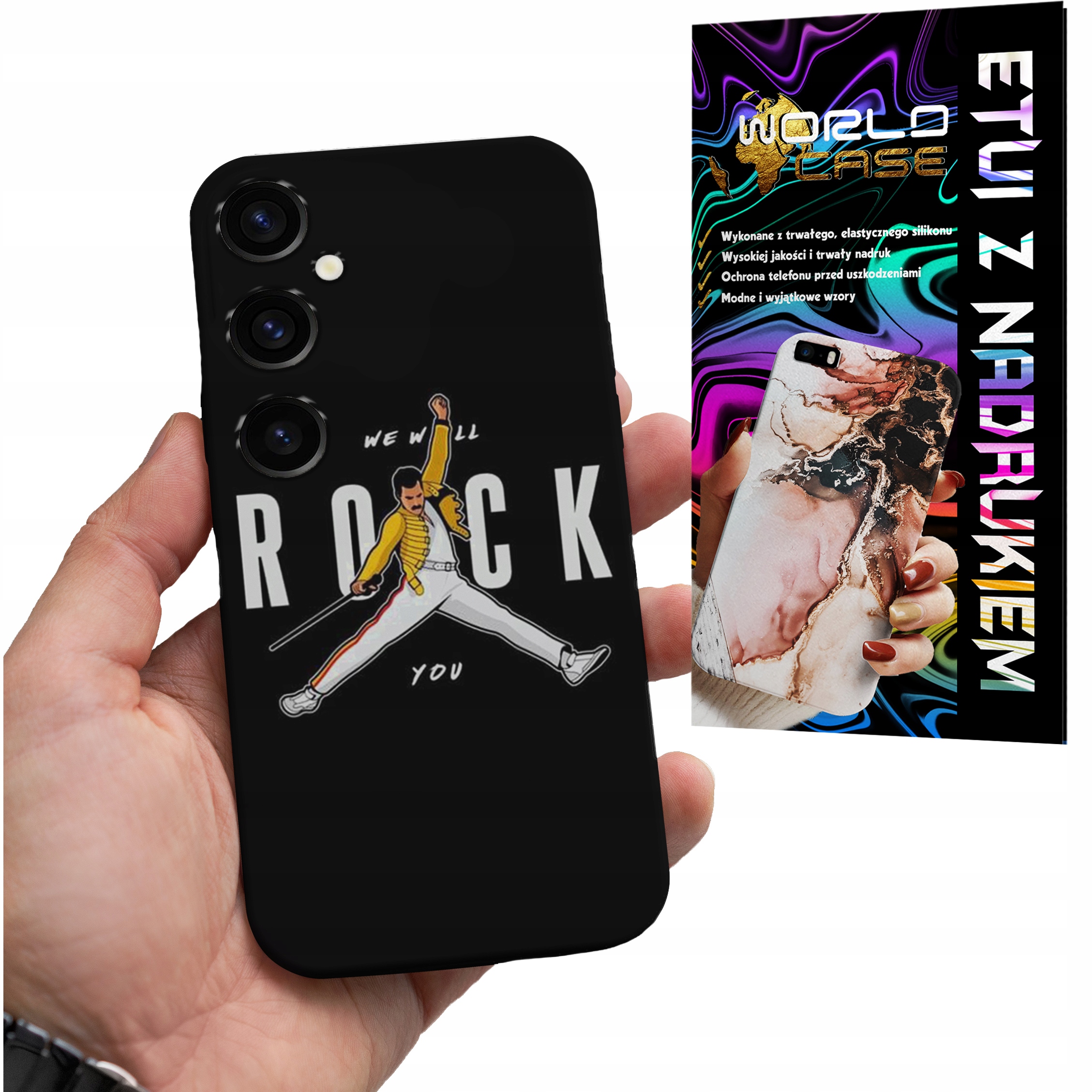 ETUI CASE DO SAMSUNG A05S - ROCK KAPELE WZORY FAN POKROWEIC PLECKI