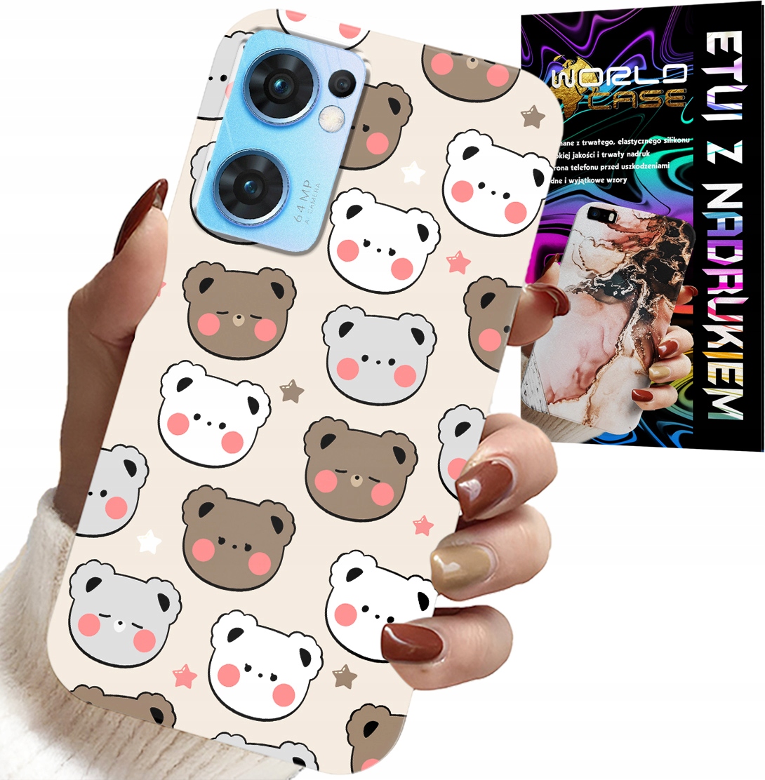 ETUI DO OPPO RENO7 5G - MIŚ MISIE WZORY DLA NAJMŁODSZYCH + SZKŁO
