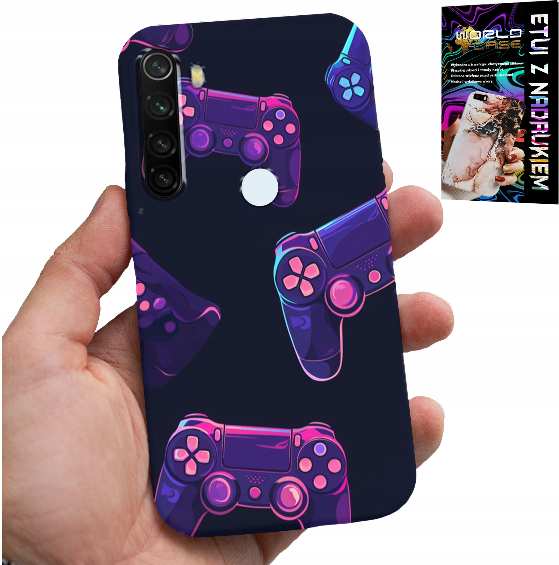 ETUI DO XIAOMI NOTE 8T - CASE DLA GRACZA, WZORY Z GIER + SZKŁO