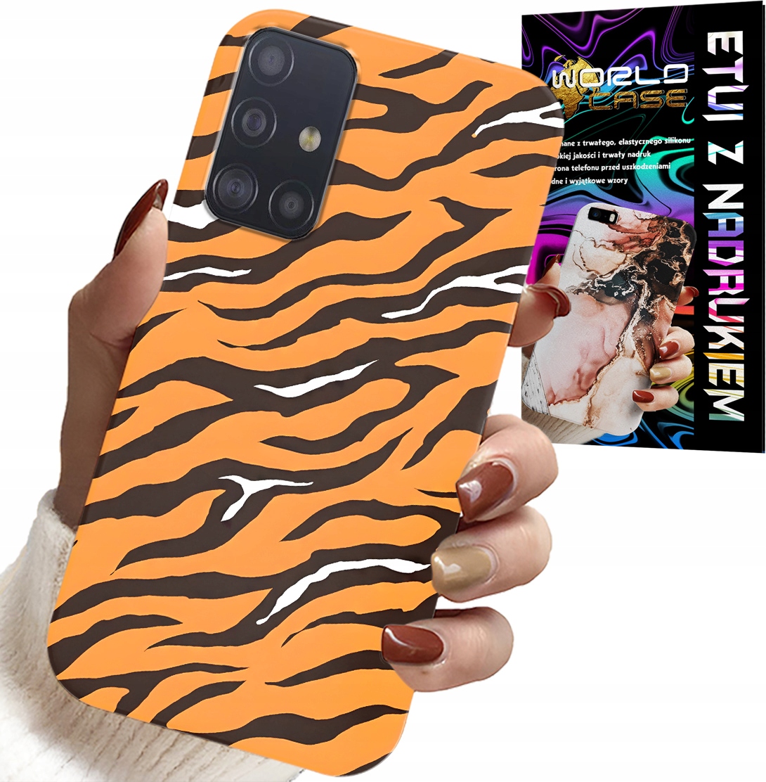 ETUI DO SAMSUNG GALAXY A71 - PLECKI W TYGRYSIE PASKI POKROWIEC +SZKŁO