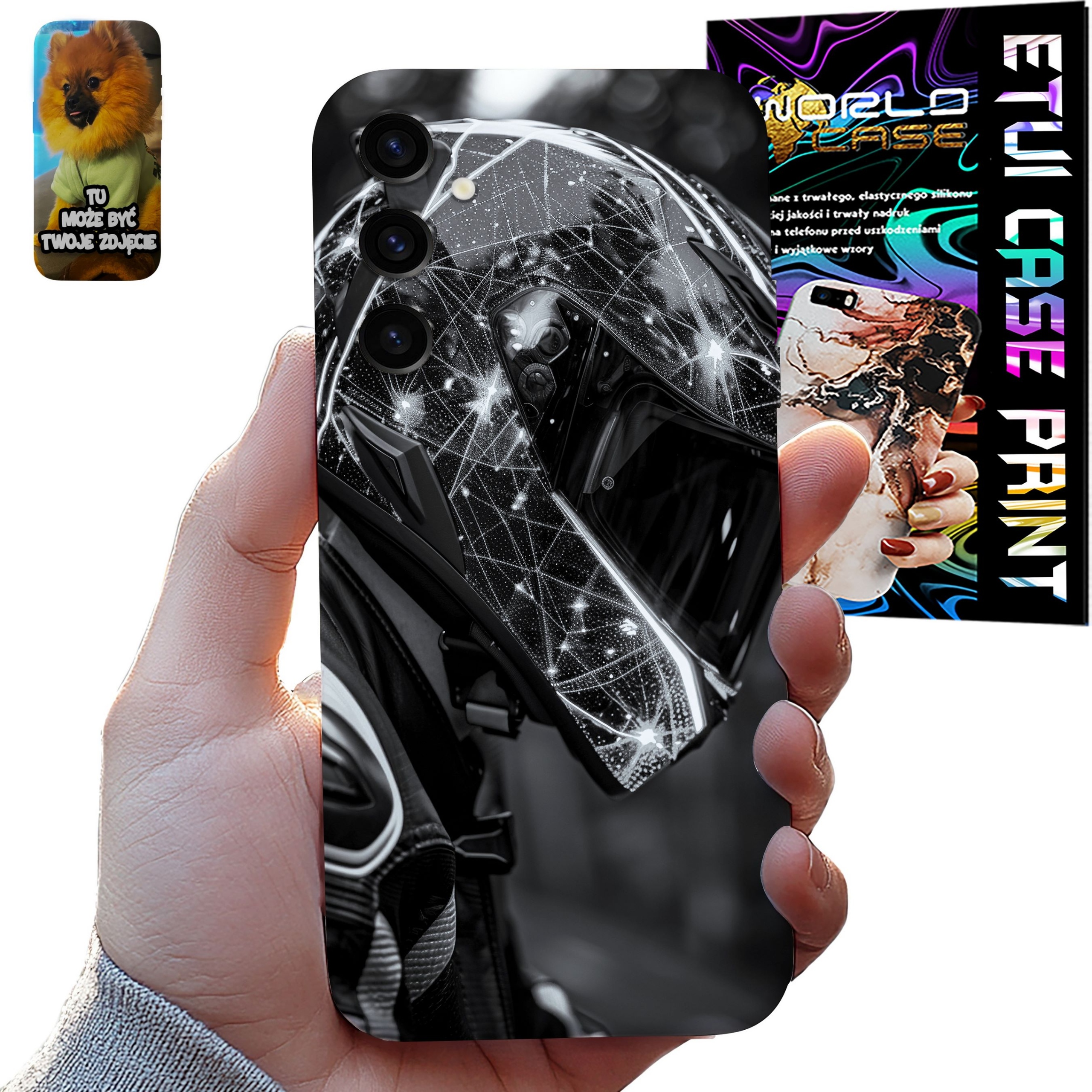 ETUI CASE SAMSUNG GALAXY S24 MOTOR KASK MOTOCYKLE FAN WZORY