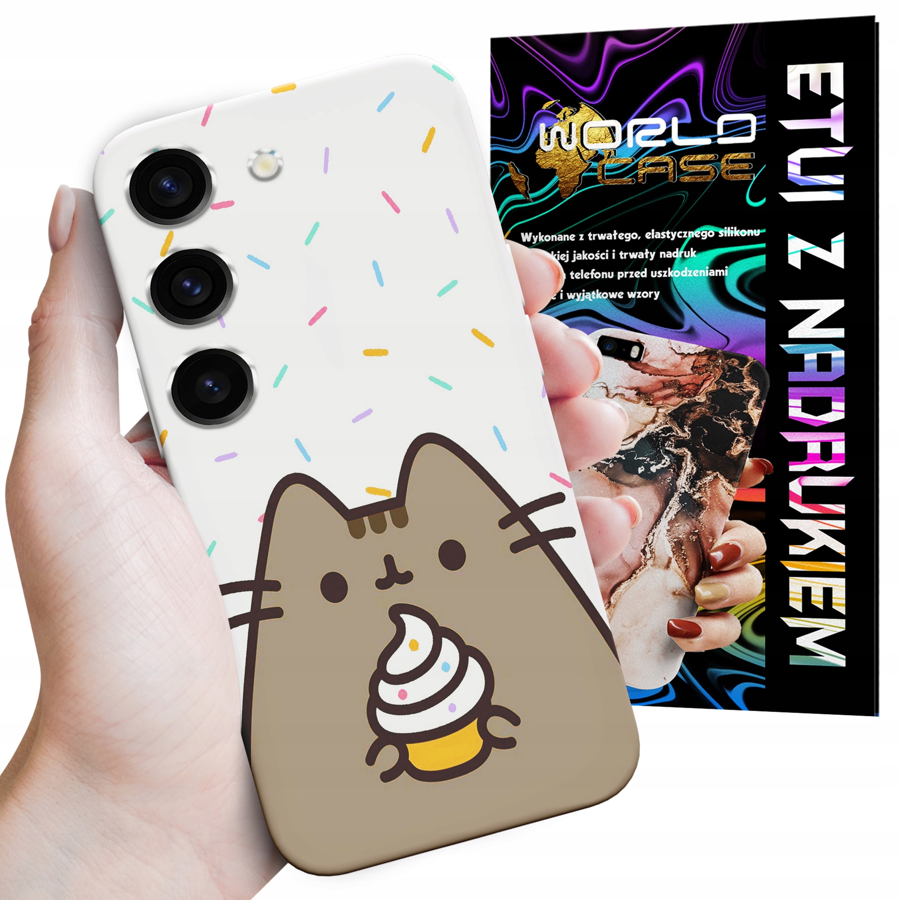 ETUI CASE DO SAMSUNG S23 - SŁODKI KOTEK KOT OBUDOWA PLECKI