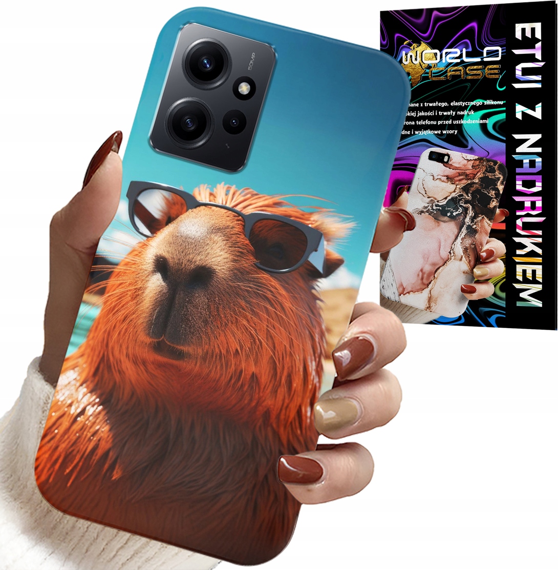 ETUI DO XIAOMI NOTE 12 4G - SŁODKA KAPIBARA, CAPIBARA CASE + SZKŁO