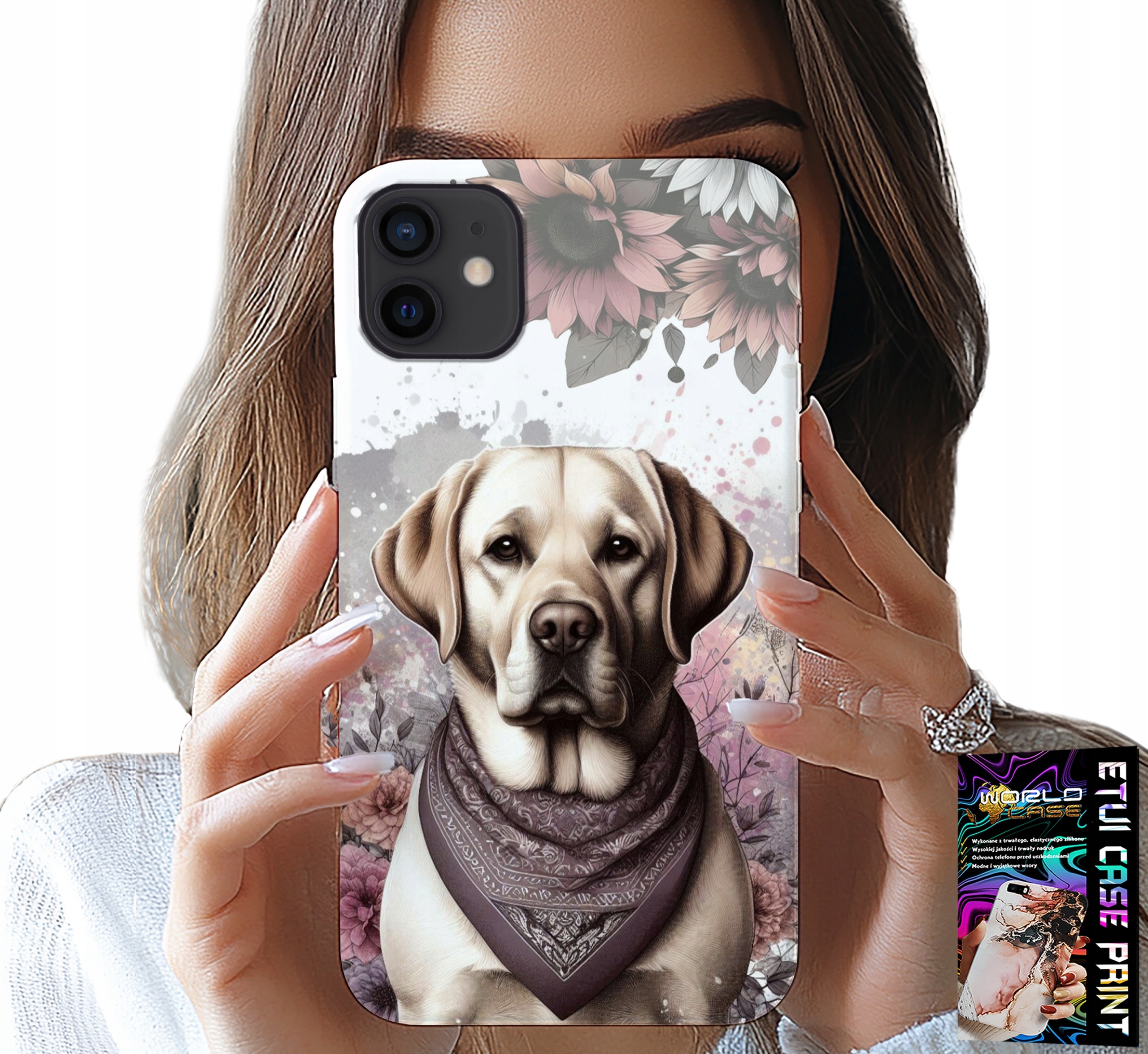ETUI DO IPHONE 12 - PIESEK PIESKI HUSKY PSIE WZORY + SZKŁO