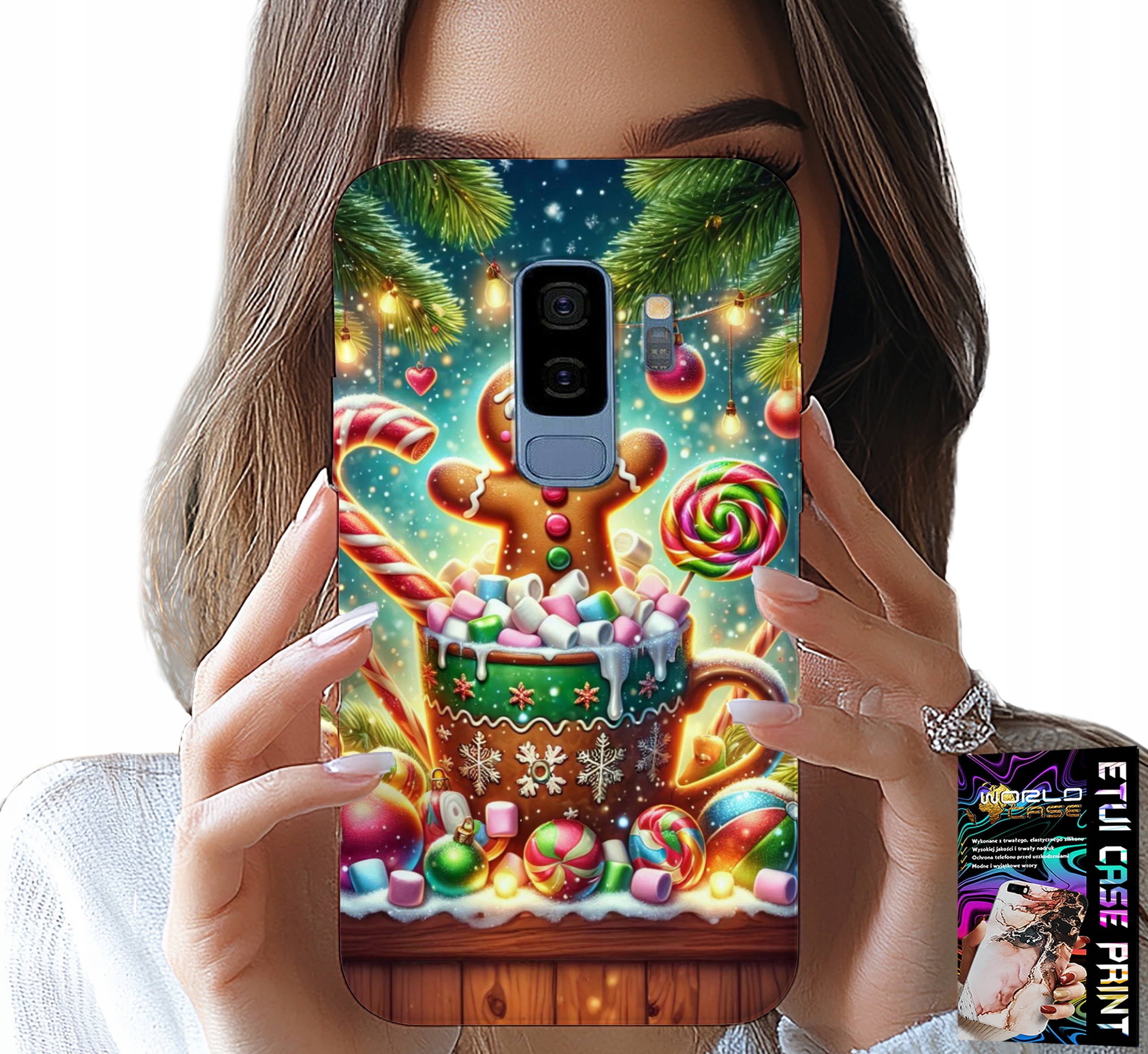 ETUI DO SAMSUNG GALAXY S9 PLUS - PIERNIK PIERNIKI ŚWIĄTECZNE WZORY +FOLIA